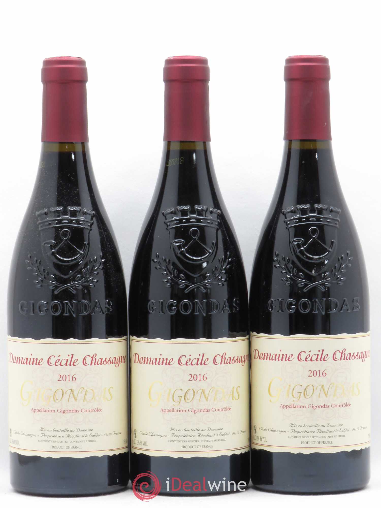 Gigondas Domaine Cecile Chassagne 2016 - Posten von 3 Flaschen - 0