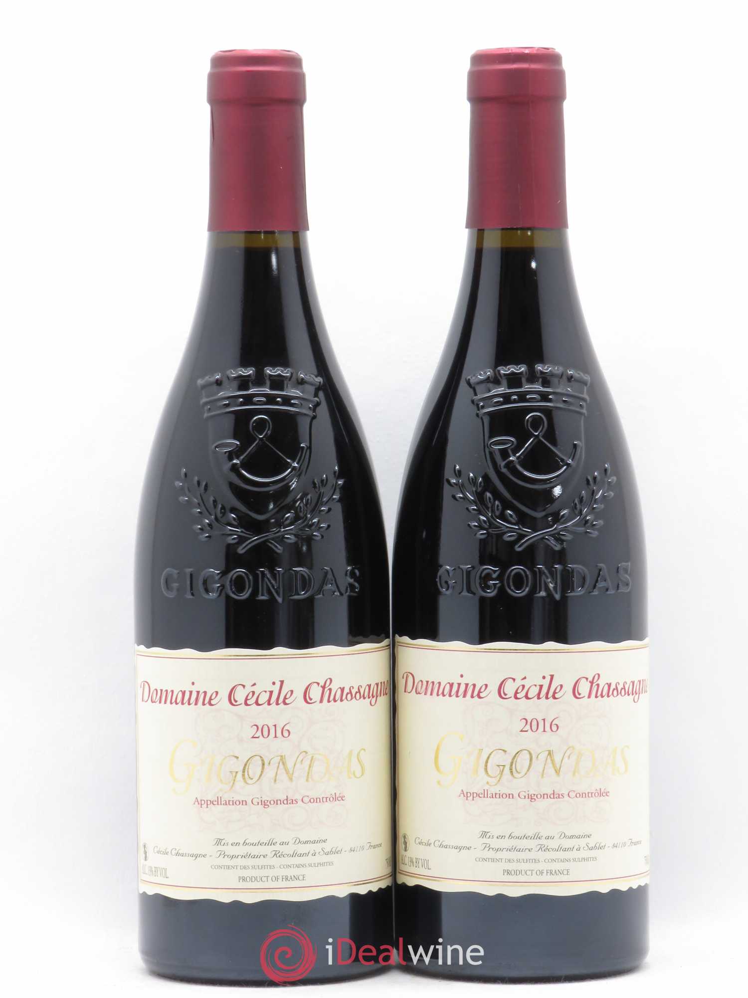 Gigondas Domaine Cecile Chassagne 2016 - Posten von 2 Flaschen - 0