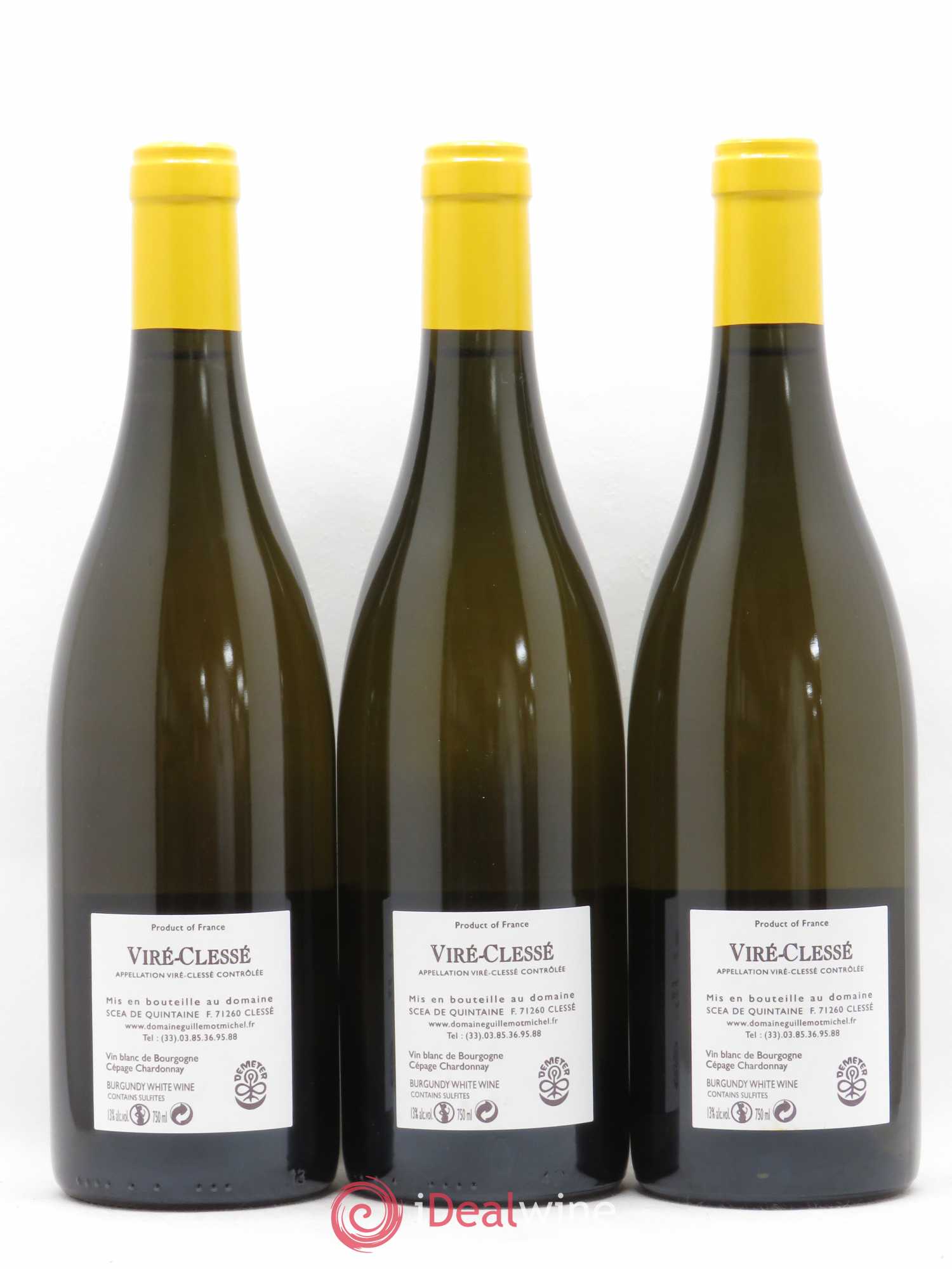 Viré-Clessé Quintaine Domaine Guillemot Michel 2016 - Posten von 3 Flaschen - 1