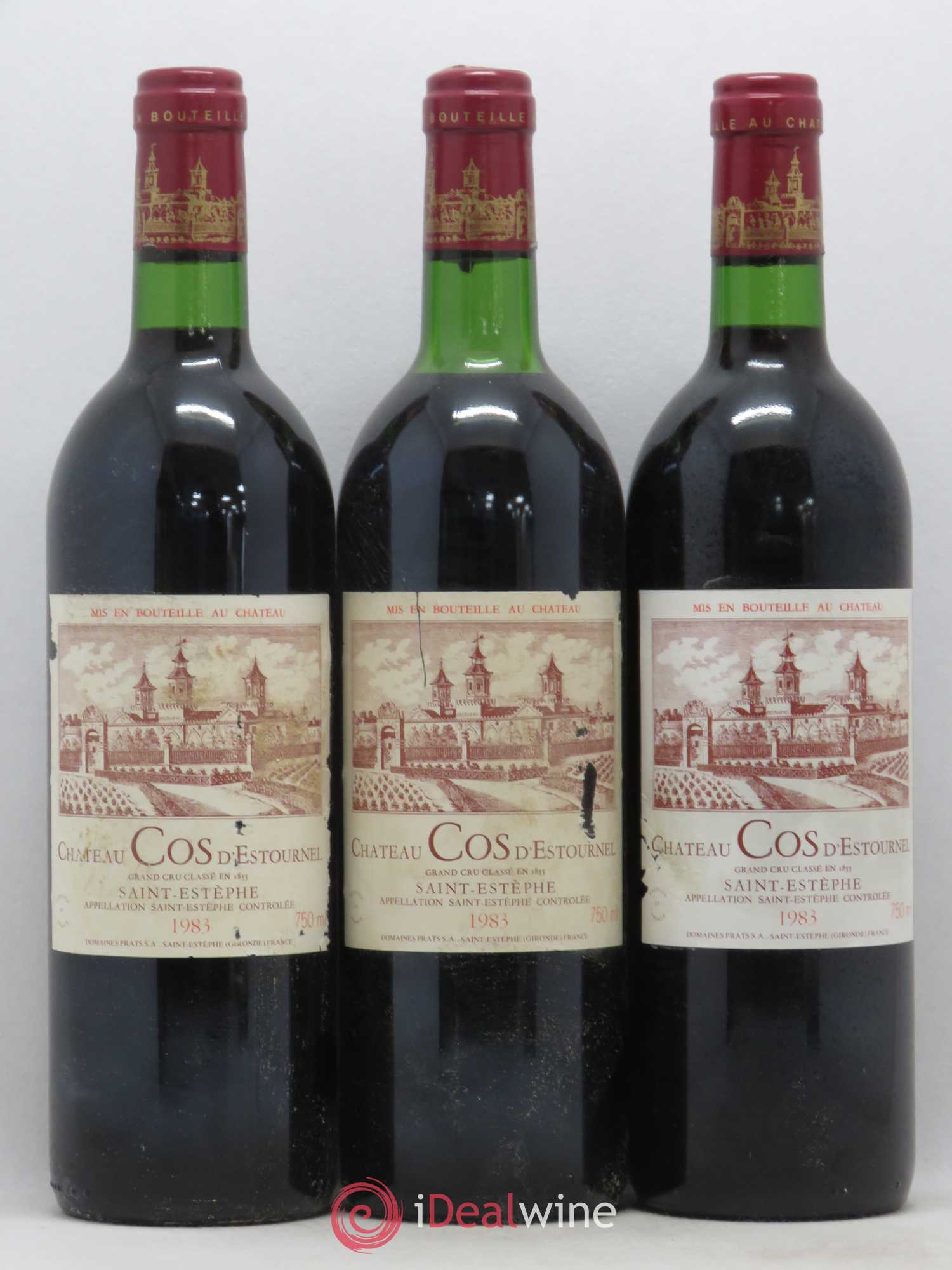 Cos d'Estournel 2ème Grand Cru Classé 1983 - Lot de 3 bouteilles - 0