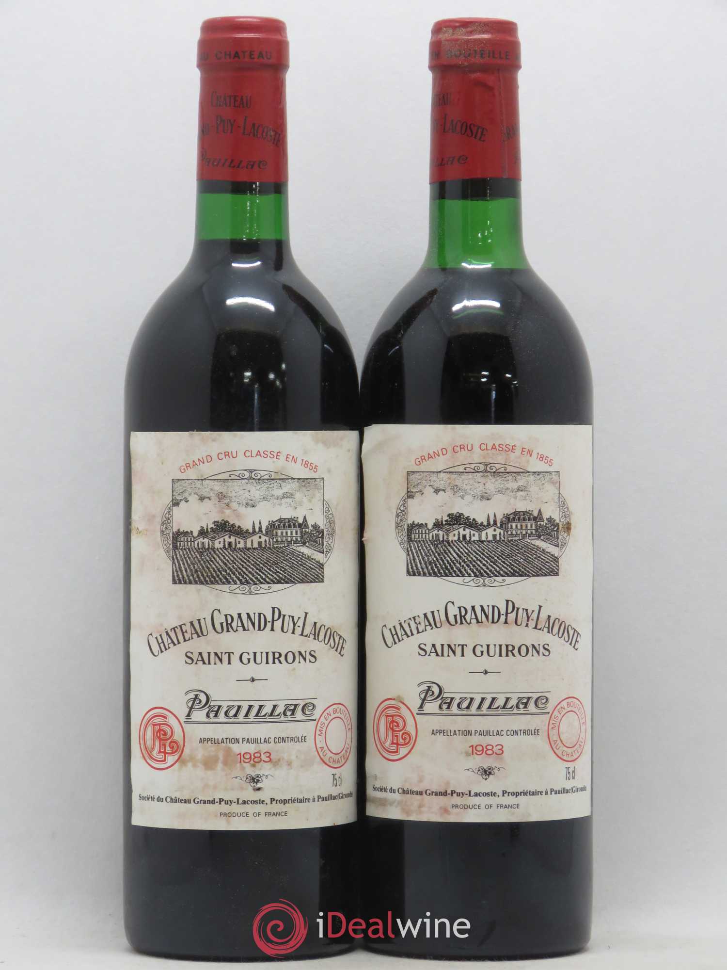 Château Grand Puy Lacoste 5ème Grand Cru Classé 1983 - Lot de 2 bouteilles - 0