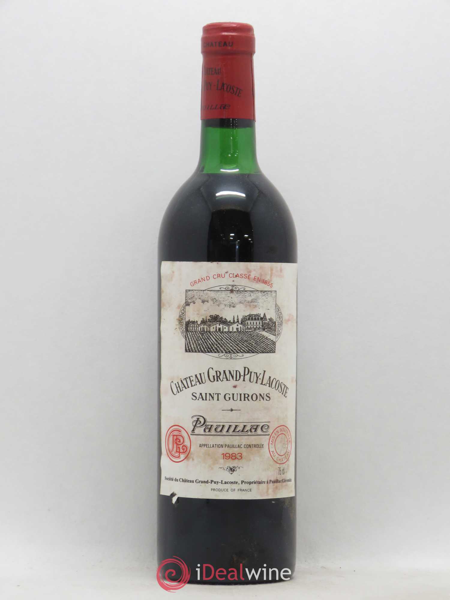 Château Grand Puy Lacoste 5ème Grand Cru Classé 1983 - Lot de 1 bouteille - 0