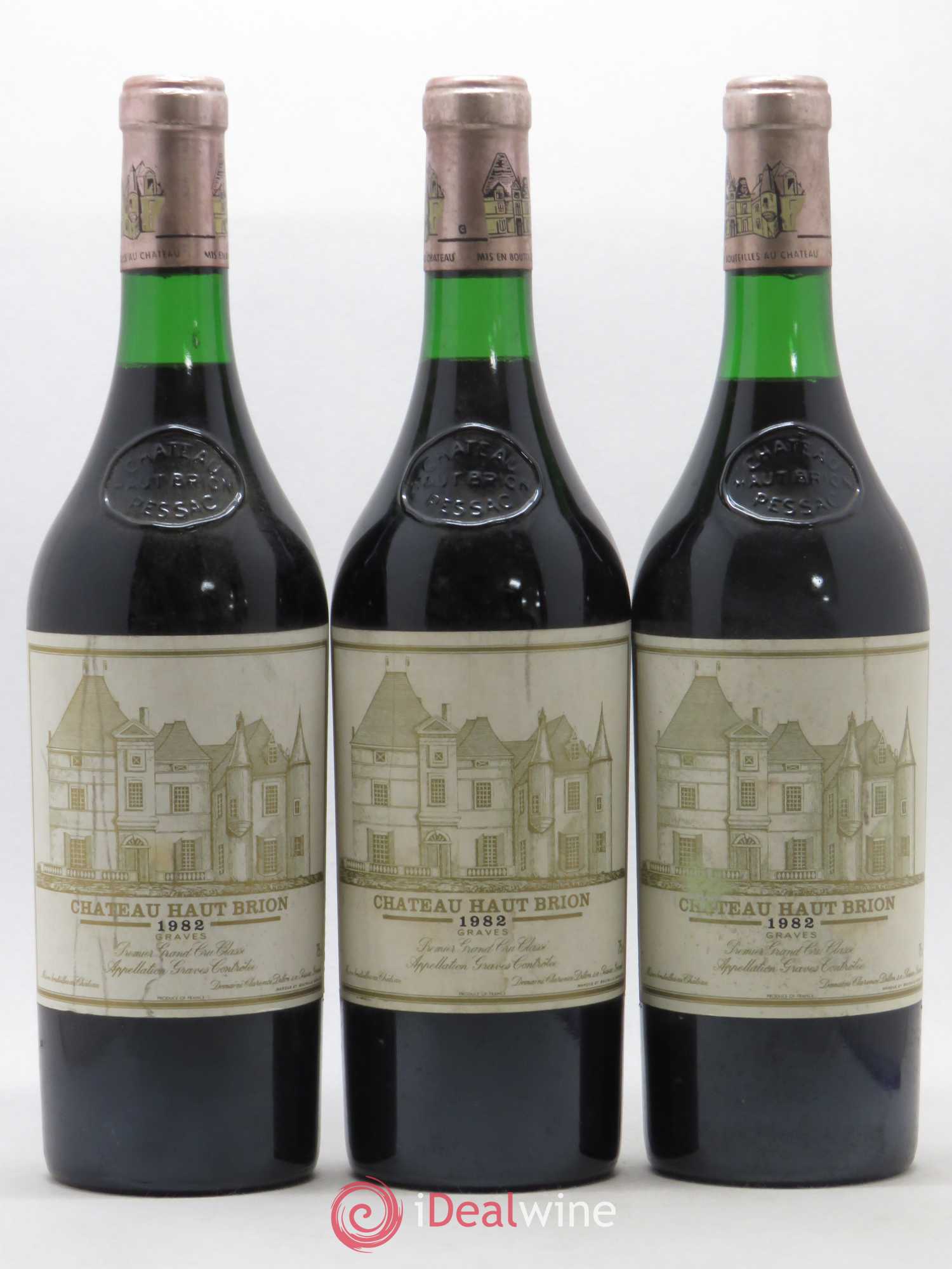Château Haut Brion 1er Grand Cru Classé 1982 - Lot de 3 bouteilles - 0