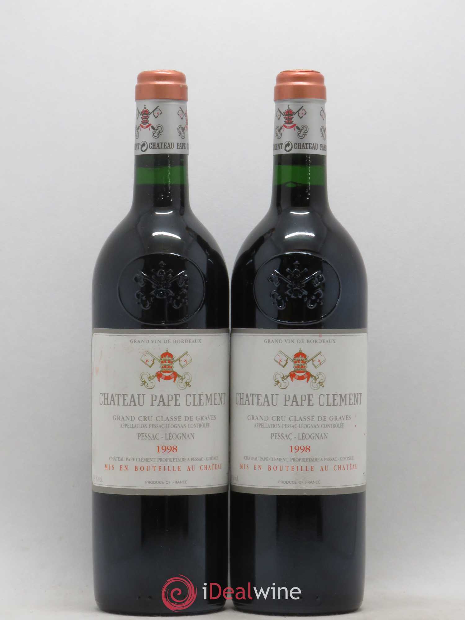 Château Pape Clément Cru Classé de Graves 1998 - Lot de 2 bouteilles - 0