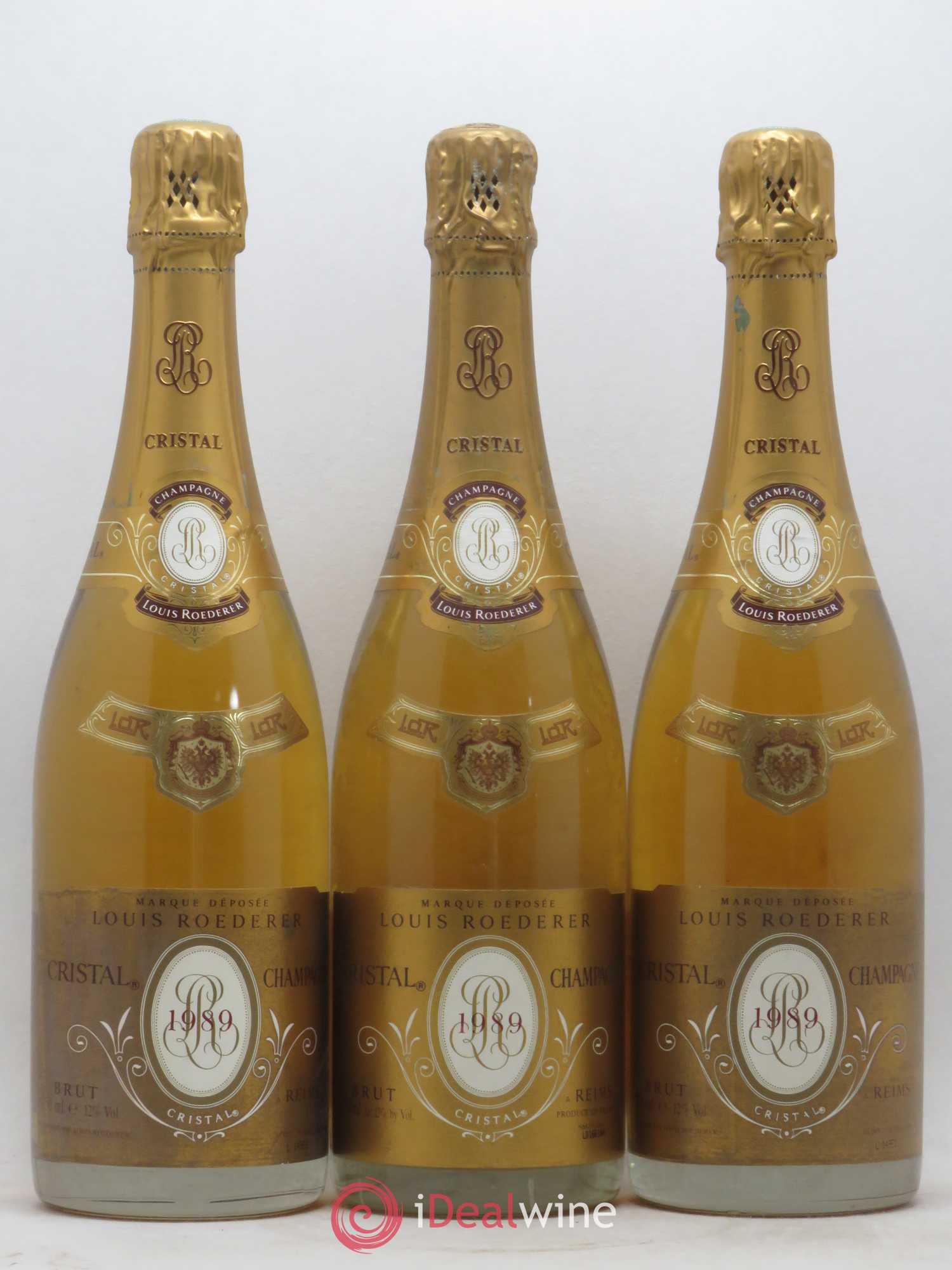 Cristal Louis Roederer 1989 - Lot de 3 bouteilles - 0