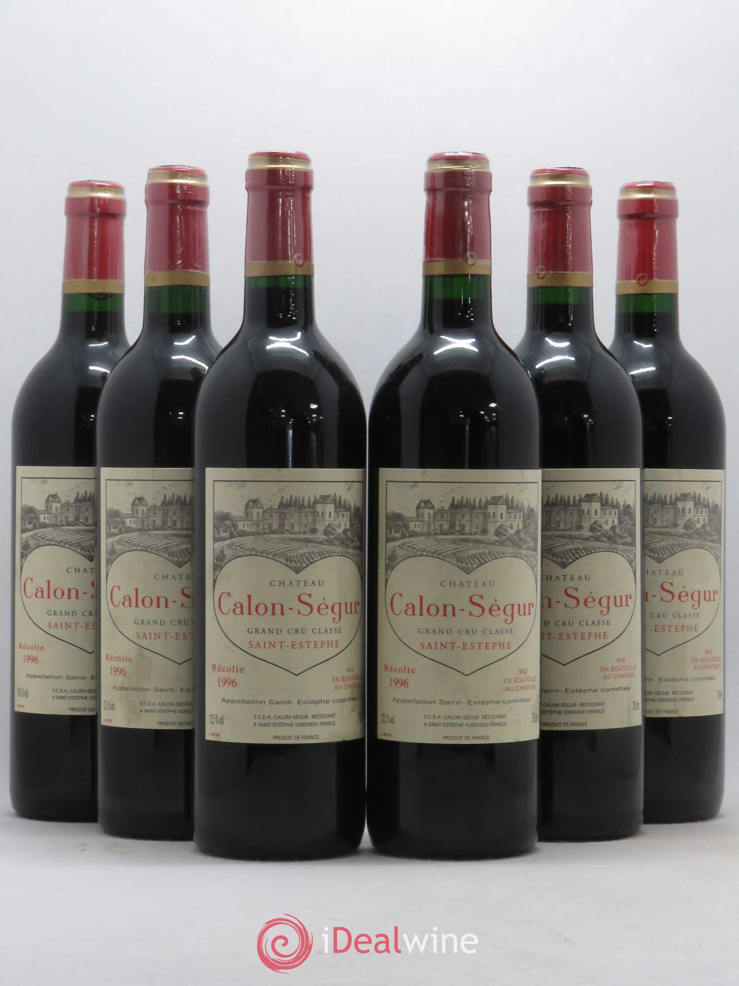 Château Calon Ségur 3ème Grand Cru Classé 1996 - Lot de 6 bouteilles - 0