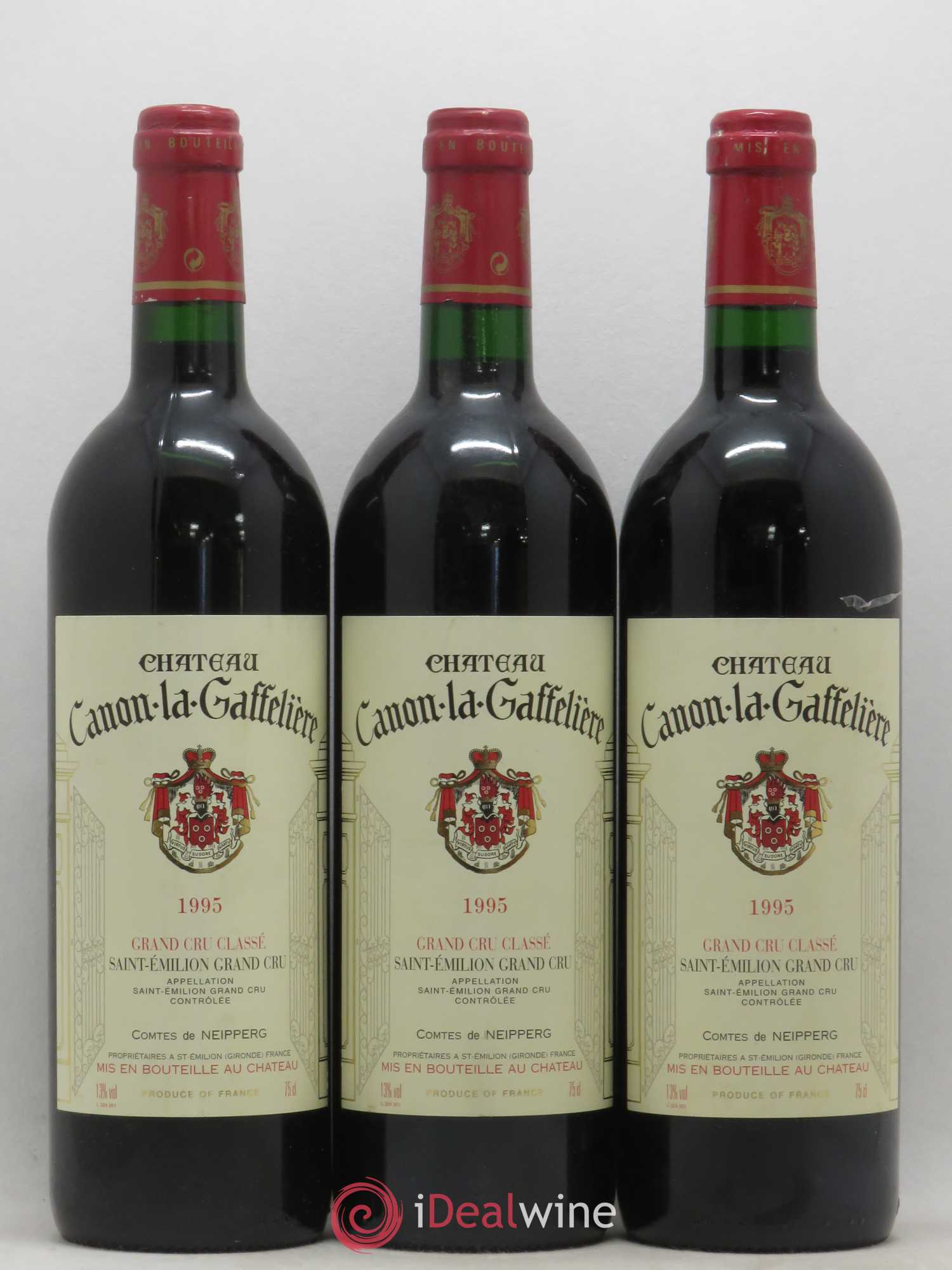 Château Canon la Gaffelière 1er Grand Cru Classé B 1995 - Lot de 3 bouteilles - 0