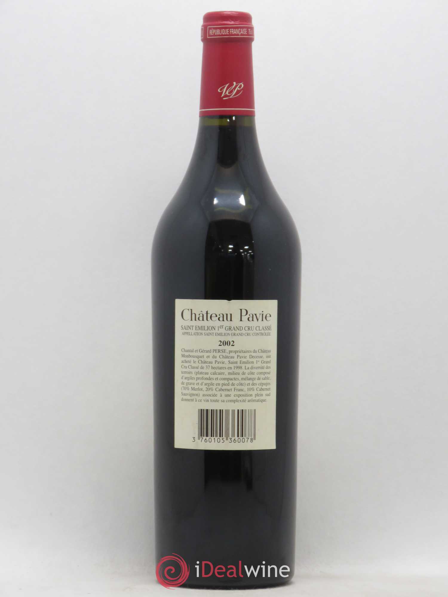Château Pavie 1er Grand Cru Classé A 2002 - Lot de 1 bouteille - 1