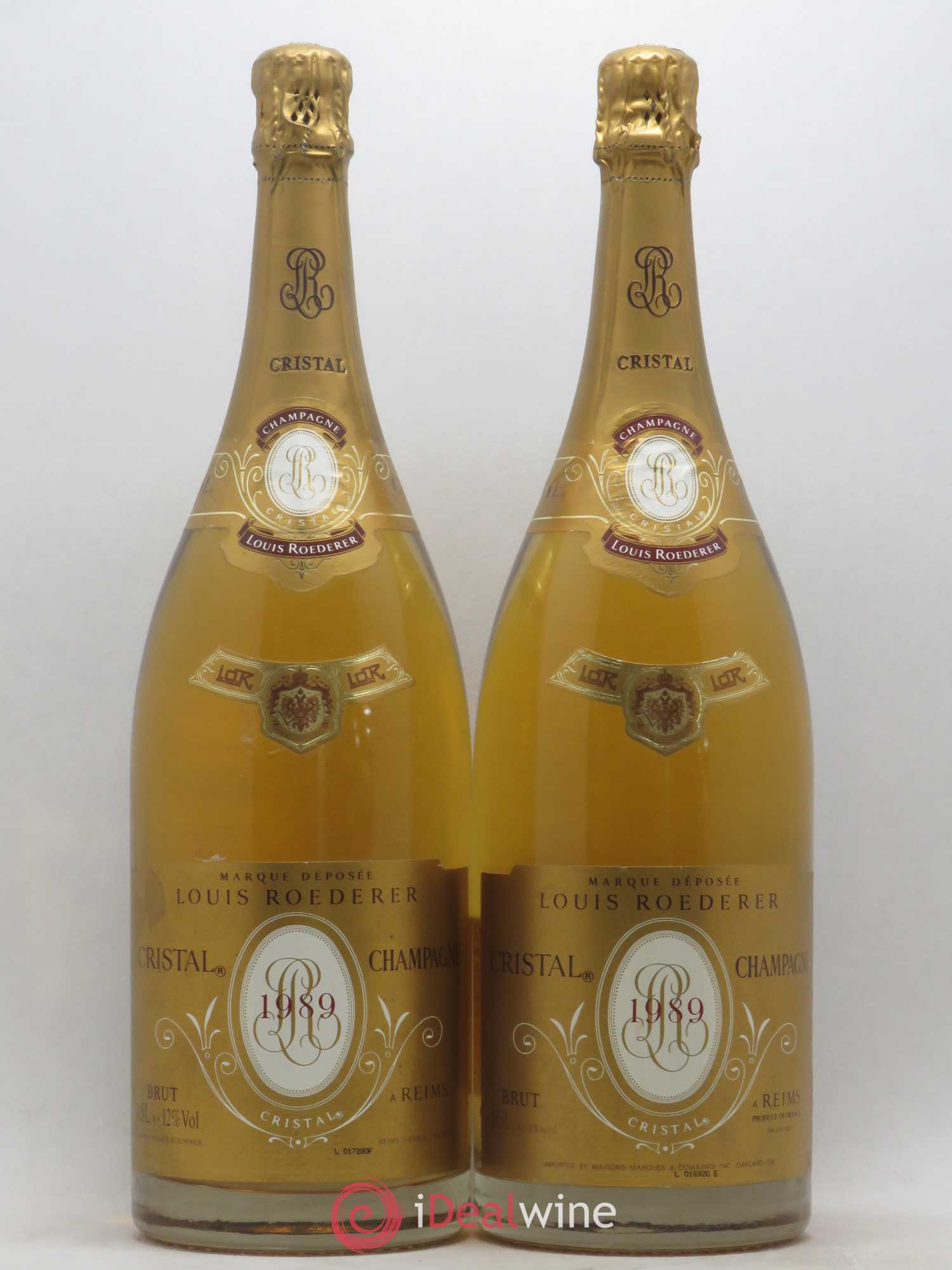 Cristal Louis Roederer 1989 - Lot de 2 magnums - 0