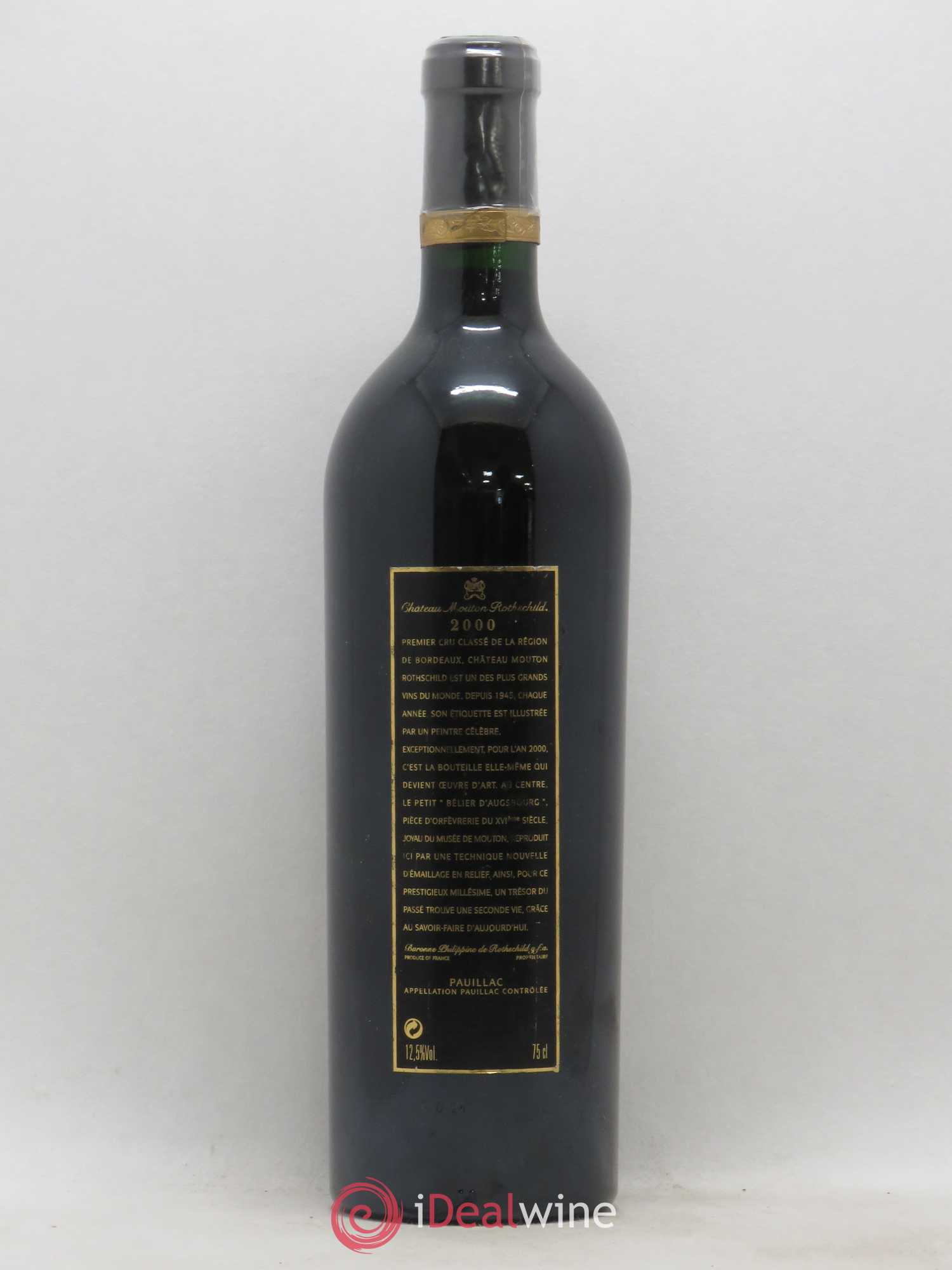 Château Mouton Rothschild 1er Grand Cru Classé 2000 - Lot de 1 bouteille - 1