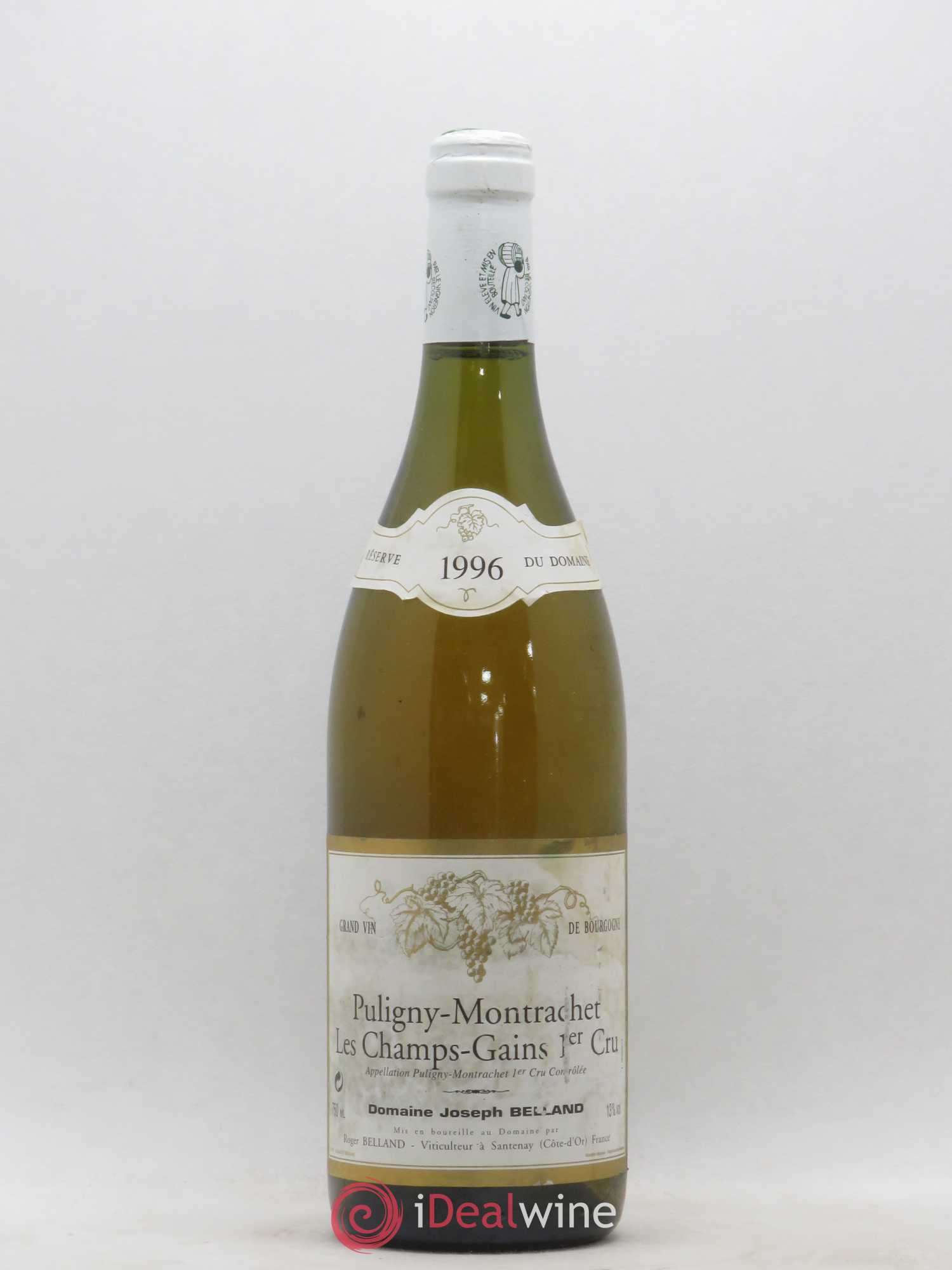 Puligny-Montrachet 1er Cru Les Champs Gains Joseph Belland 1996 - Lot de 1 bouteille - 0