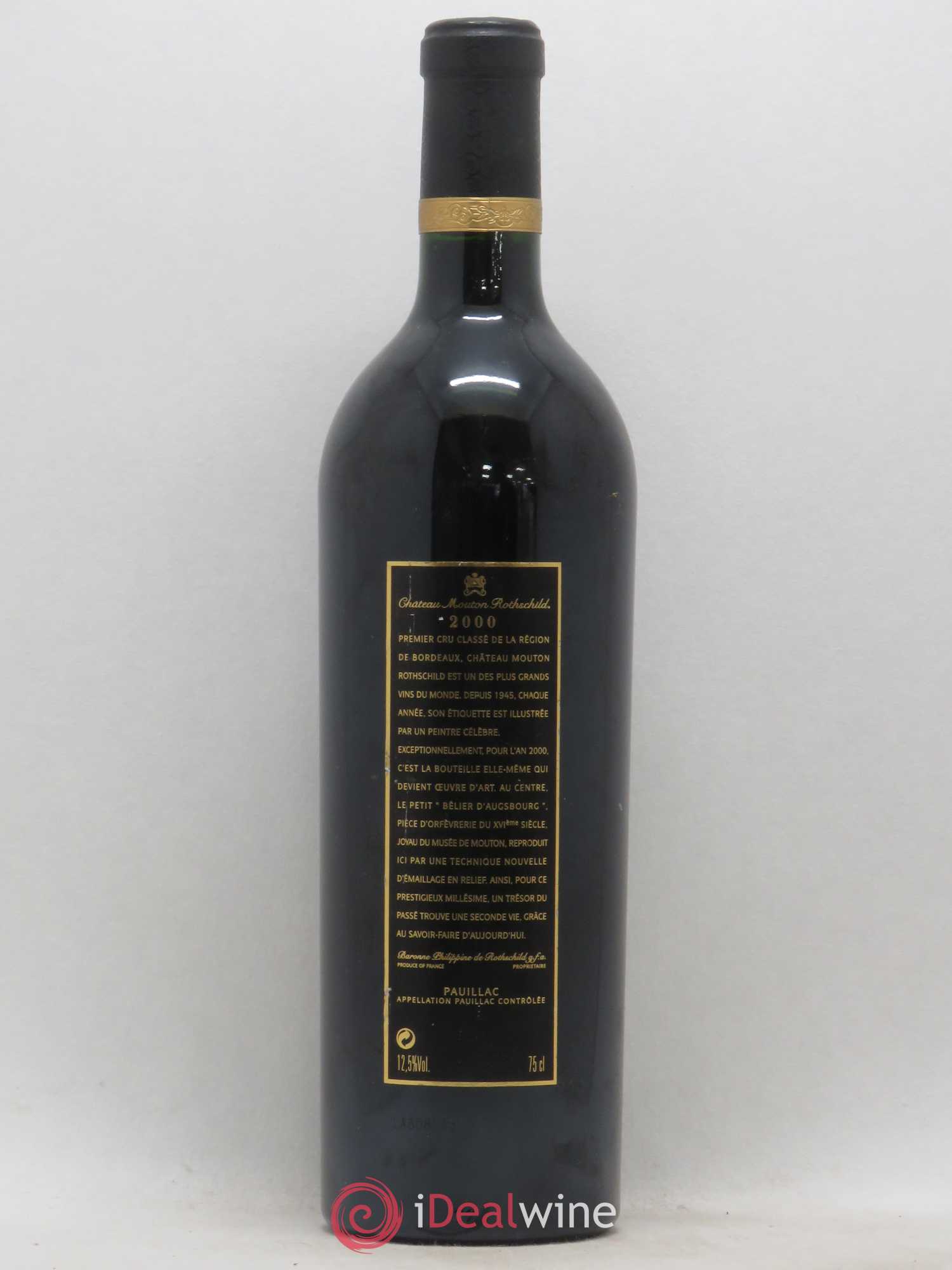 Château Mouton Rothschild 1er Grand Cru Classé 2000 - Lot de 1 bouteille - 1