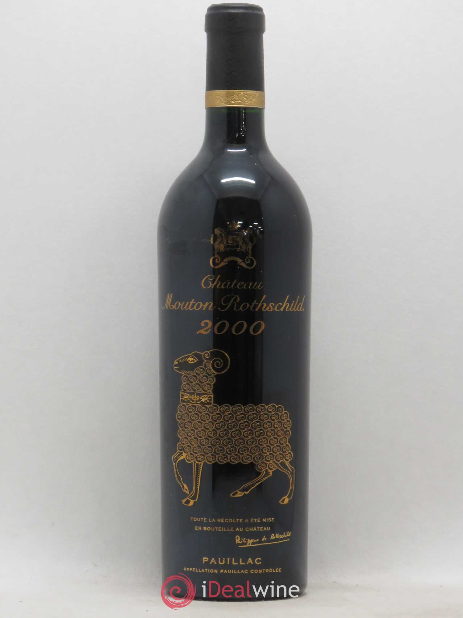 Château Mouton Rothschild 1er Grand Cru Classé 2000 - Lot de 1 bouteille - 0