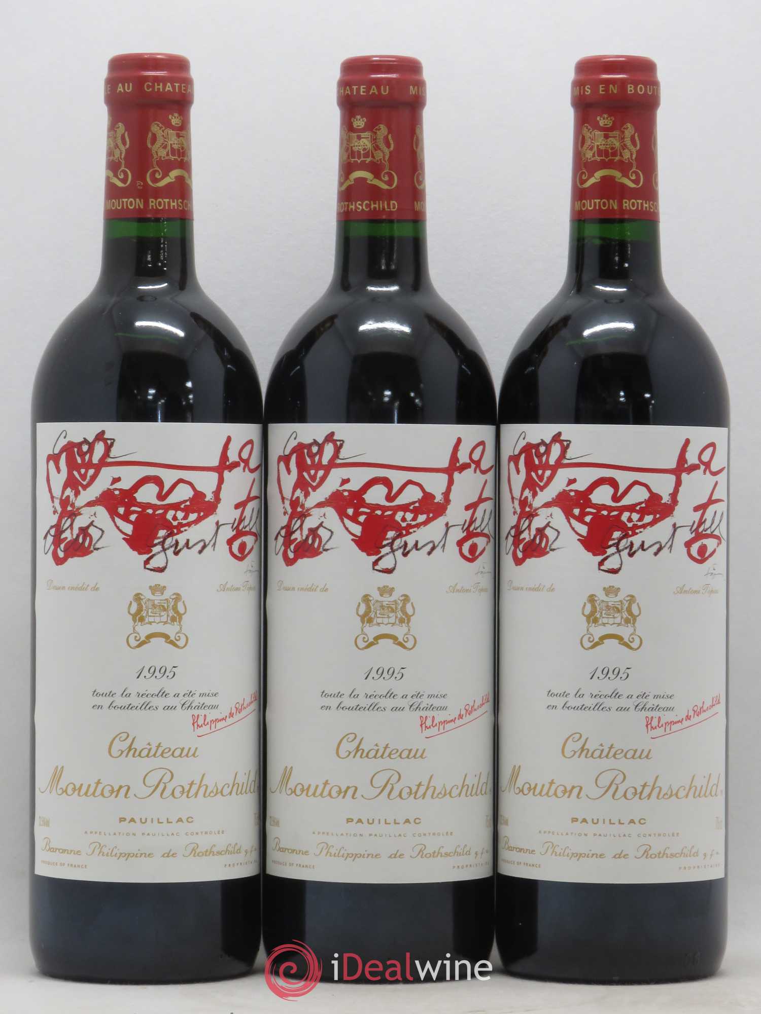 Château Mouton Rothschild 1er Grand Cru Classé 1995 - Lot de 6 bouteilles - 1