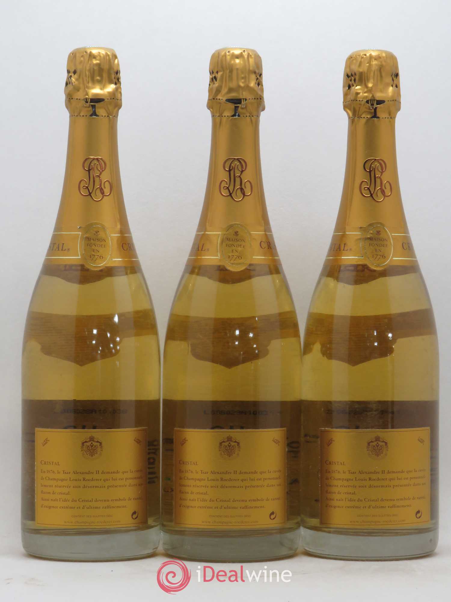 Cristal Louis Roederer 1999 - Lot de 3 bouteilles - 1