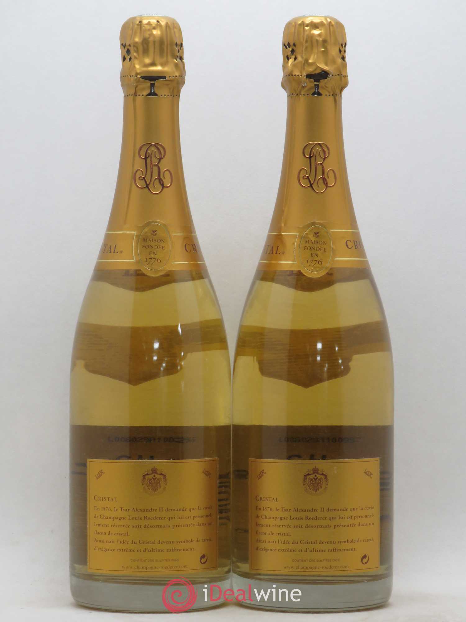 Cristal Louis Roederer 1999 - Lot de 2 bouteilles - 1