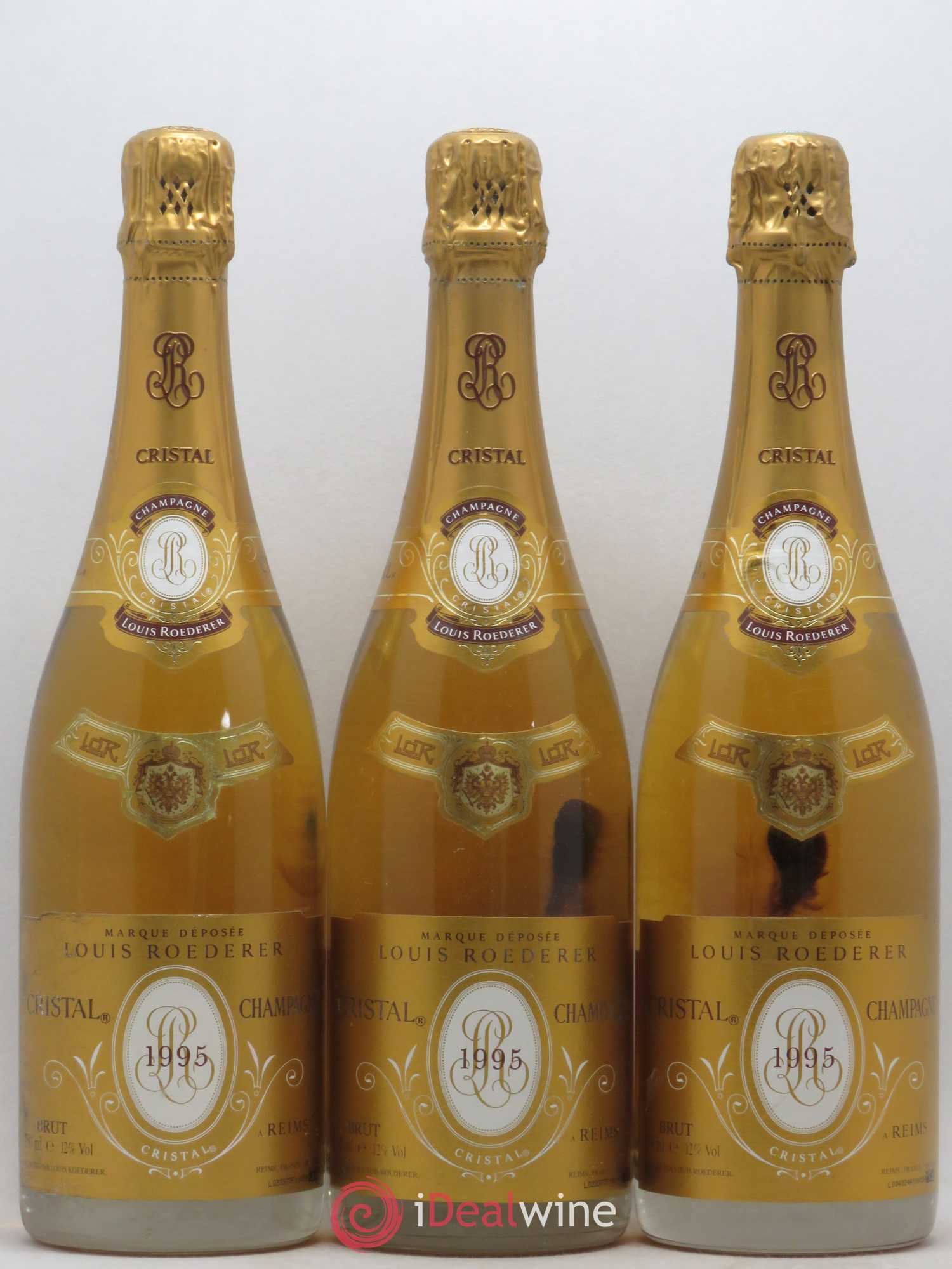 Cristal Louis Roederer 1995 - Lot de 3 bouteilles - 0