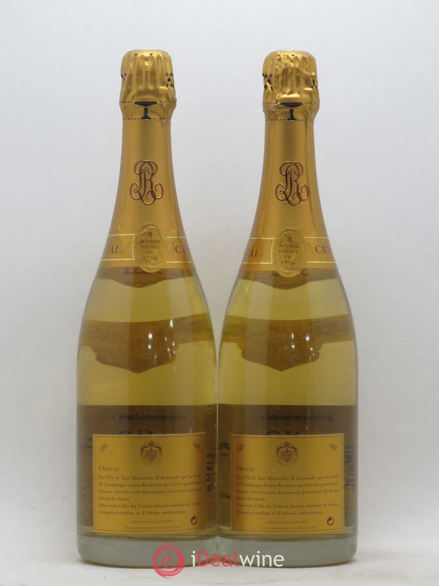 Cristal Louis Roederer 1999 - Lot de 2 bouteilles - 1