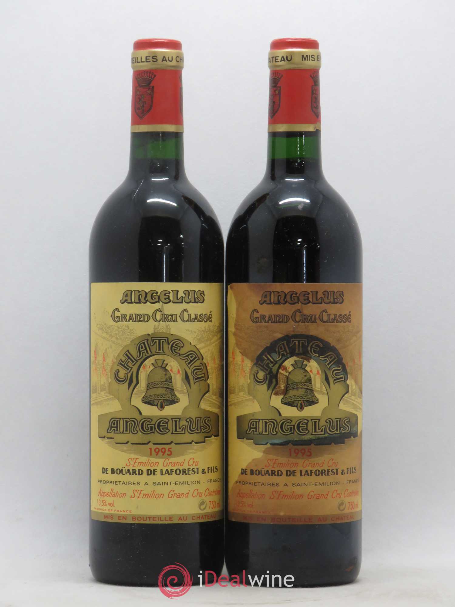 Château Angélus 1er Grand Cru Classé A 1995 - Lot de 2 bouteilles - 0