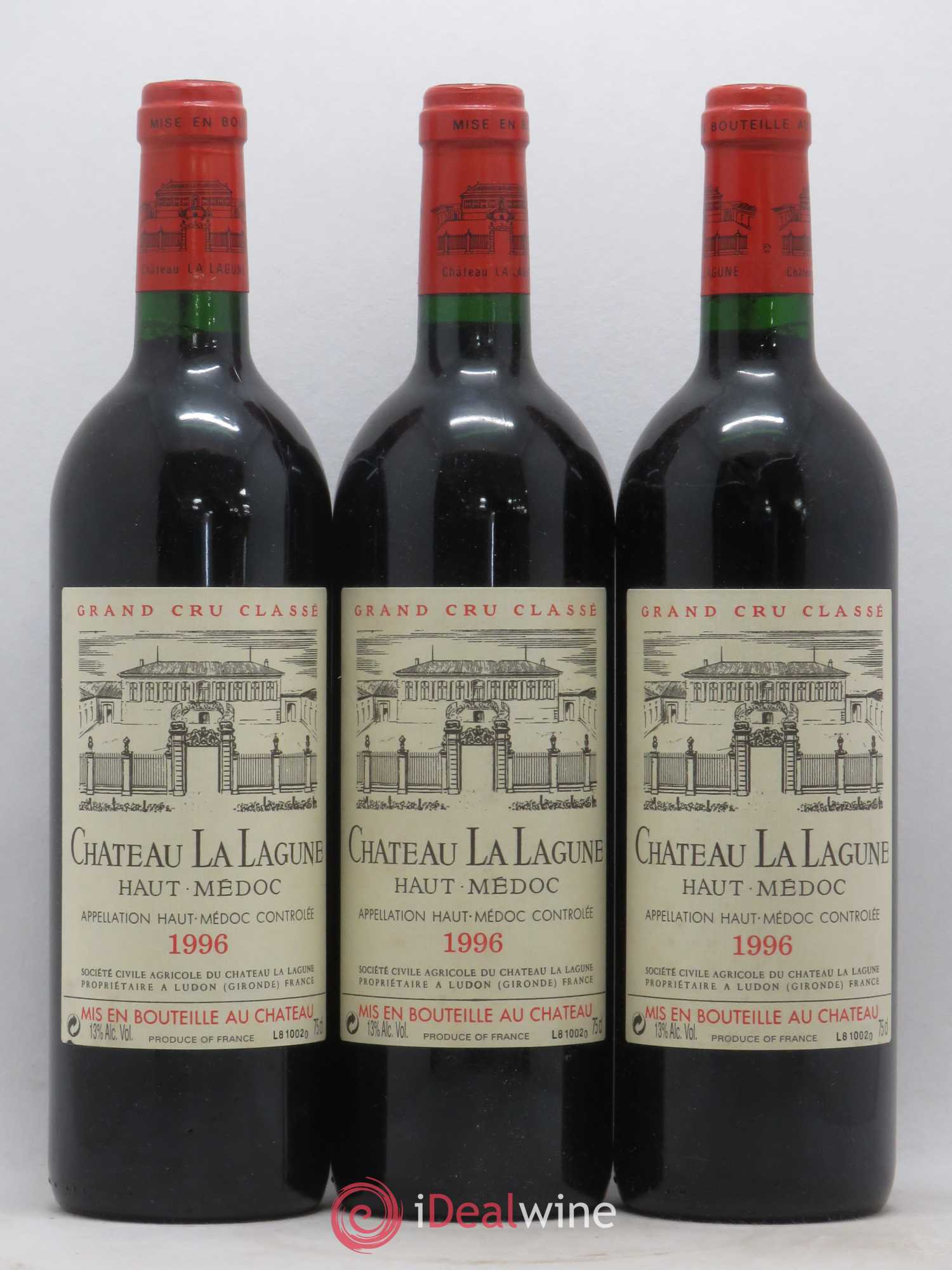 Château la Lagune 3ème Grand Cru Classé 1996 - Lot de 3 bouteilles - 0