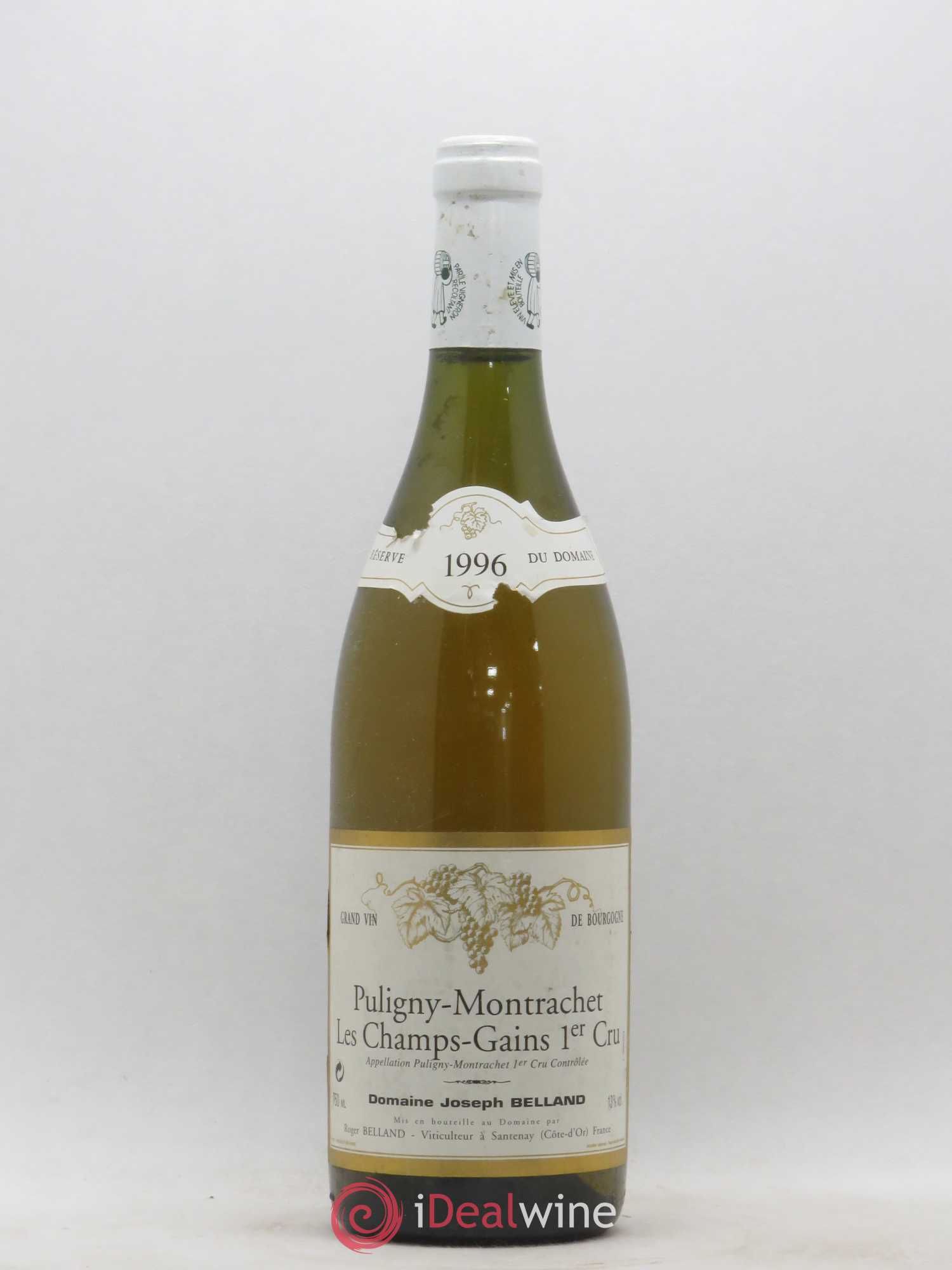 Puligny-Montrachet 1er Cru Les Champs Gains Joseph Belland 1996 - Lot de 1 bouteille - 0