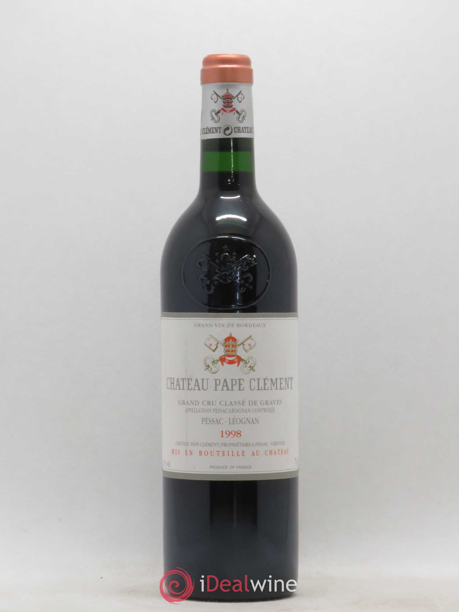 Château Pape Clément Cru Classé de Graves 1998 - Lot de 1 bouteille - 0
