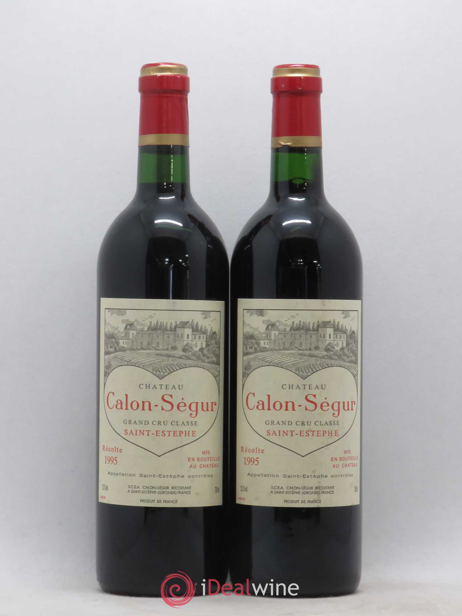 Château Calon Ségur 3ème Grand Cru Classé 1995 - Lot de 2 bouteilles - 0