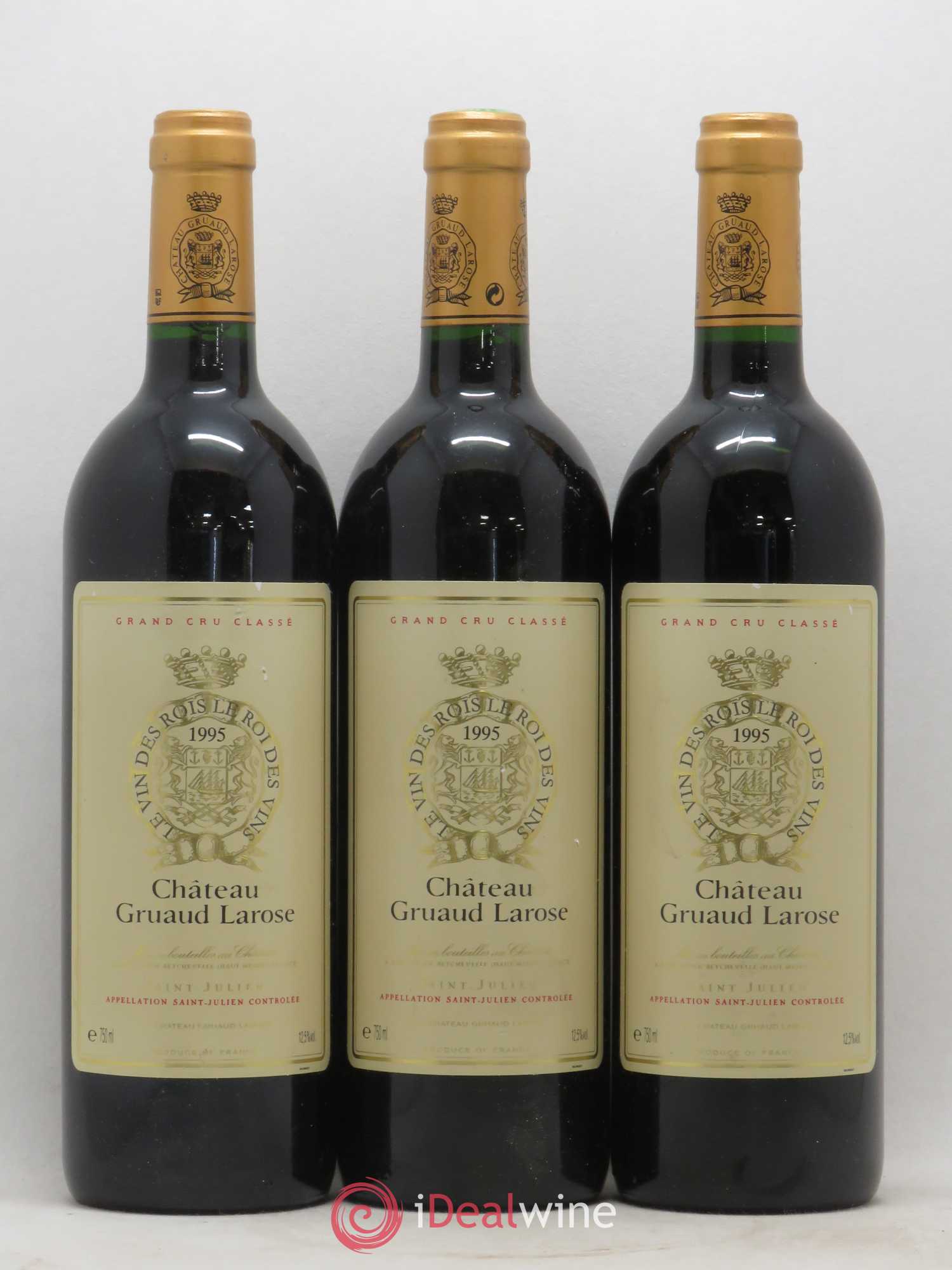 Château Gruaud Larose 2ème Grand Cru Classé 1995 - Lot de 3 bouteilles - 0