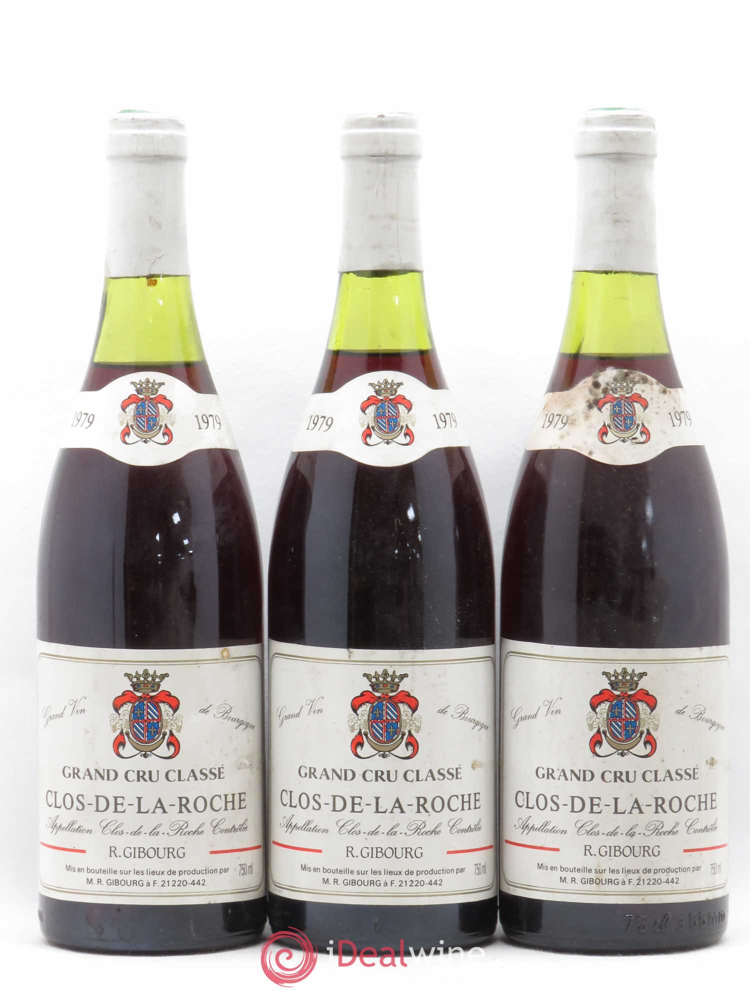 Clos de la Roche Grand Cru Domaine Gibourg 1979 - Posten von 3 Flaschen - 0