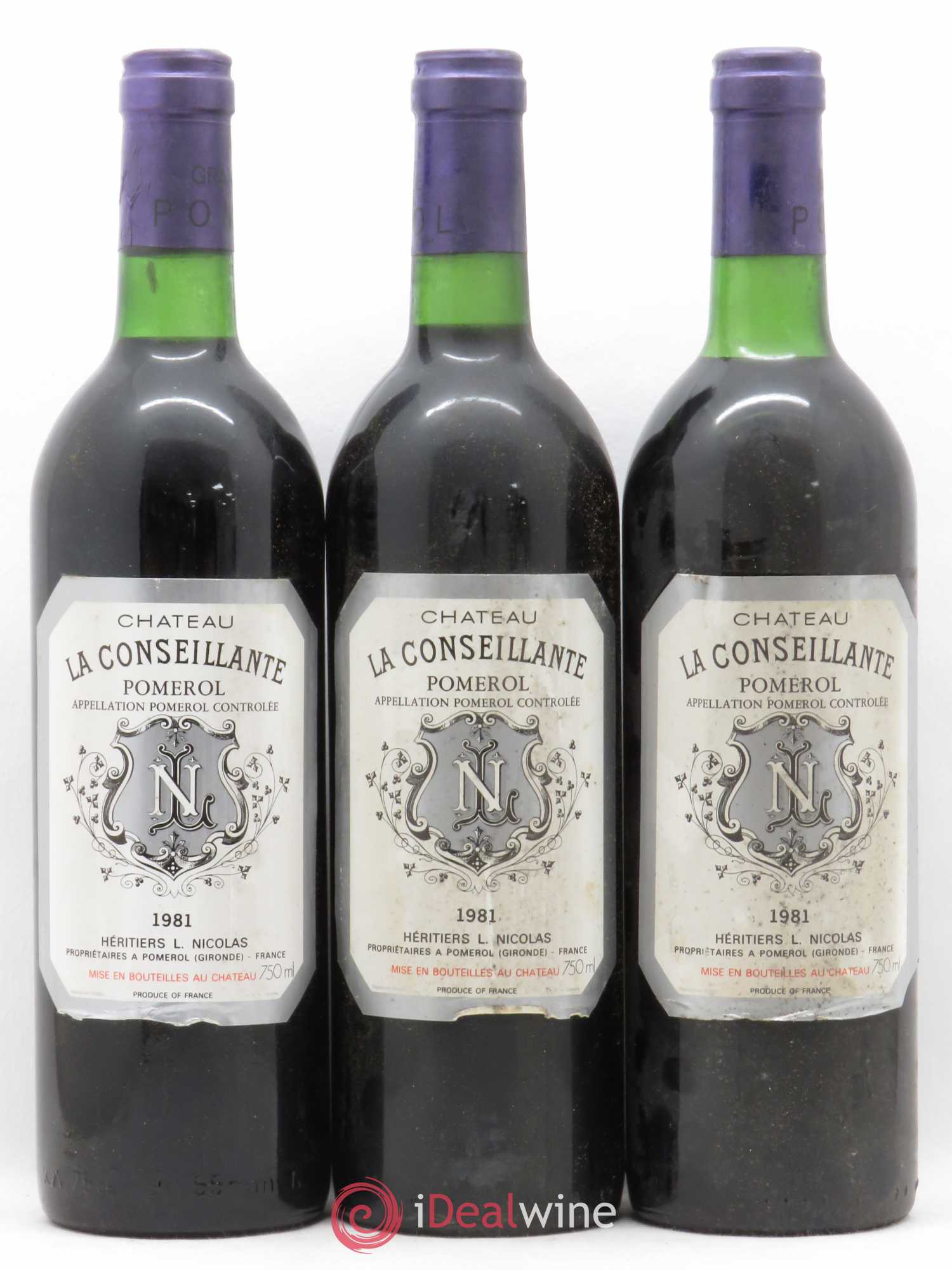 Château la Conseillante 1981 - Lot de 3 bouteilles - 0