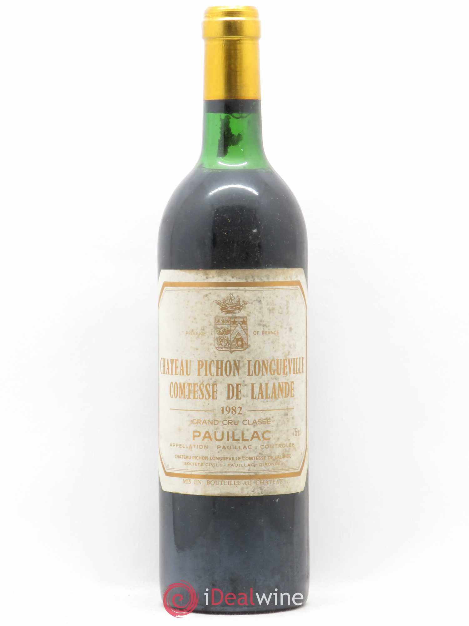 Château Pichon Longueville Comtesse de Lalande 2ème Grand Cru Classé 1982 - Lot de 1 bouteille - 0