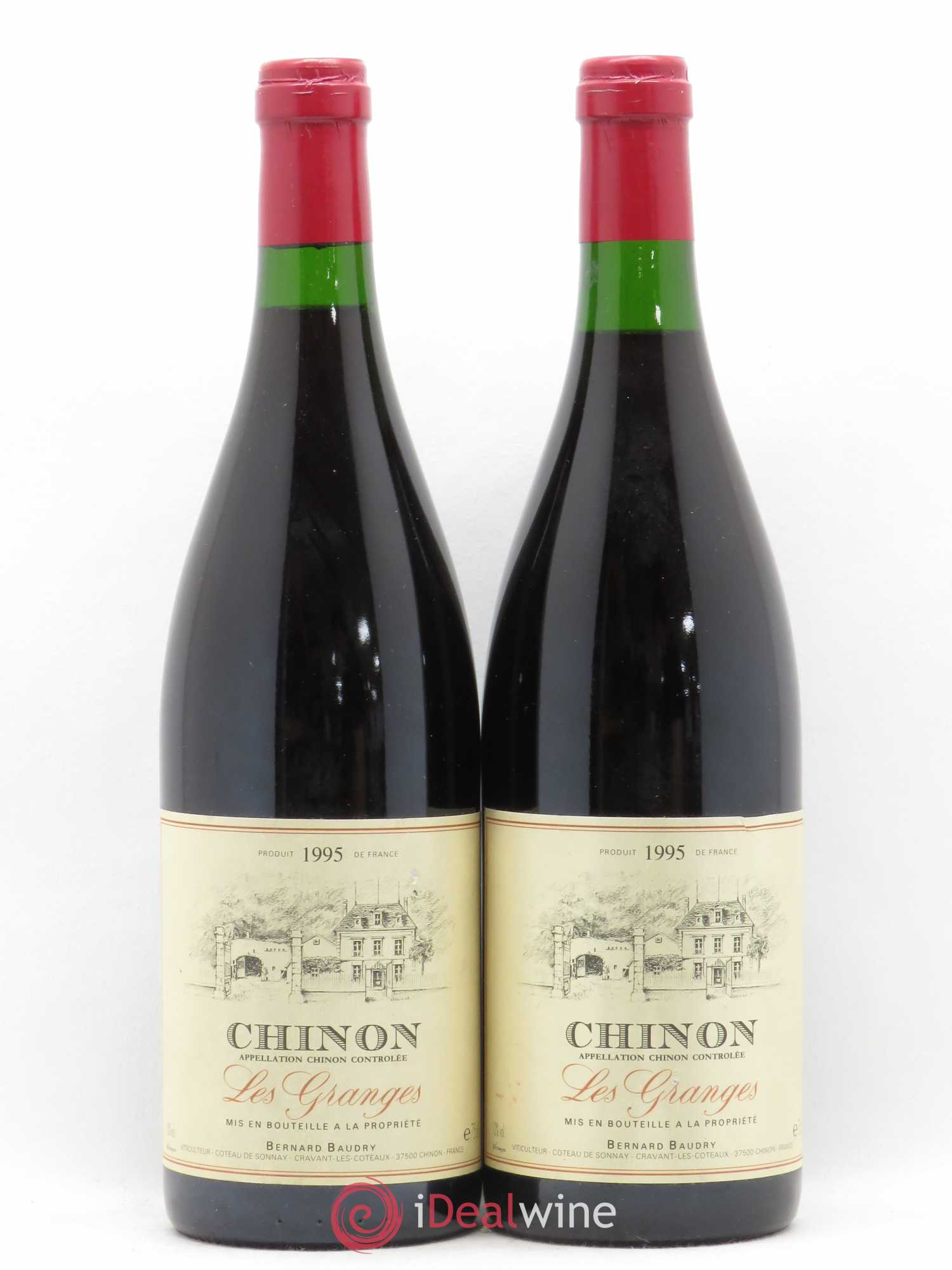 Chinon Les Granges Bernard Baudry 1995 - Lot de 2 bouteilles - 0