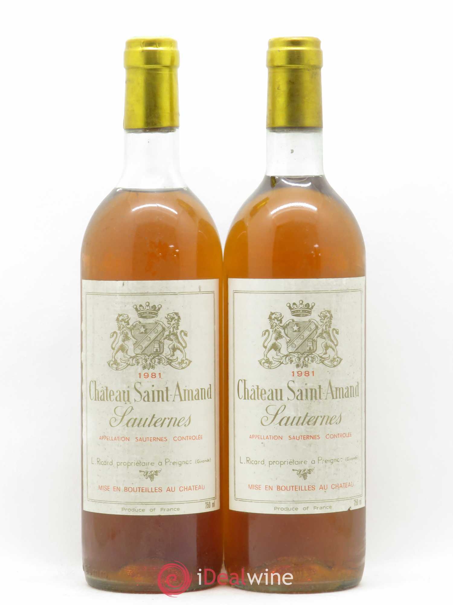 Sauternes Château Saint Amand 1981 - Lotto di 2 bottiglie - 0