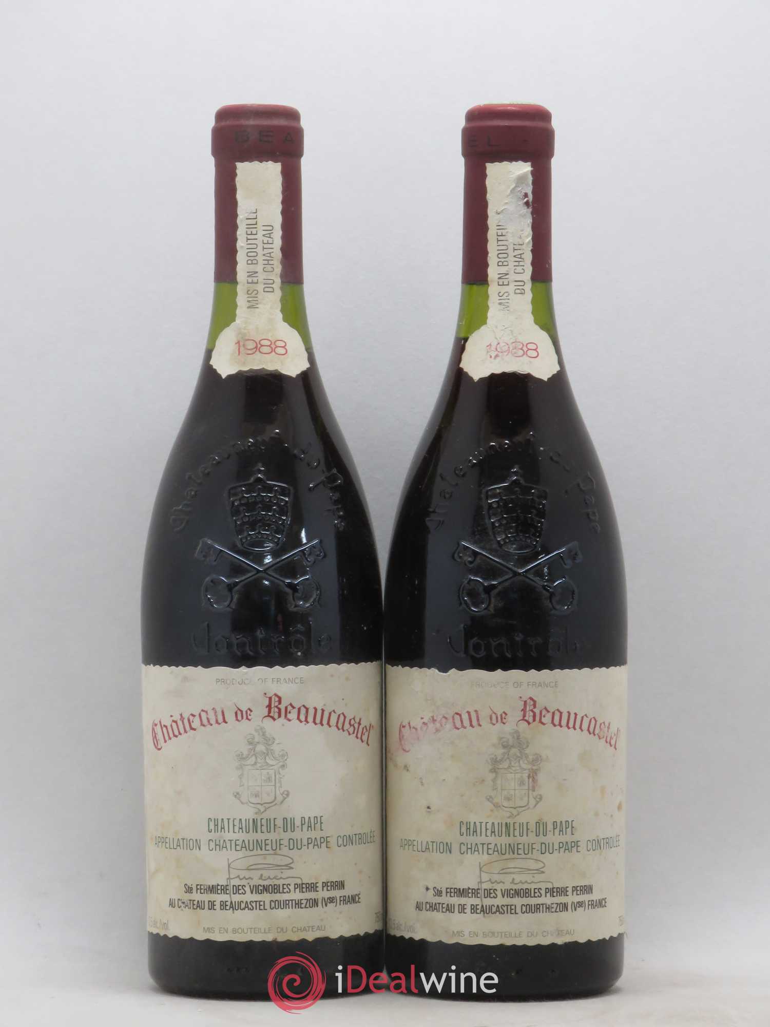 Châteauneuf-du-Pape Château de Beaucastel Famille Perrin 1988 - Lot de 2 bouteilles - 0