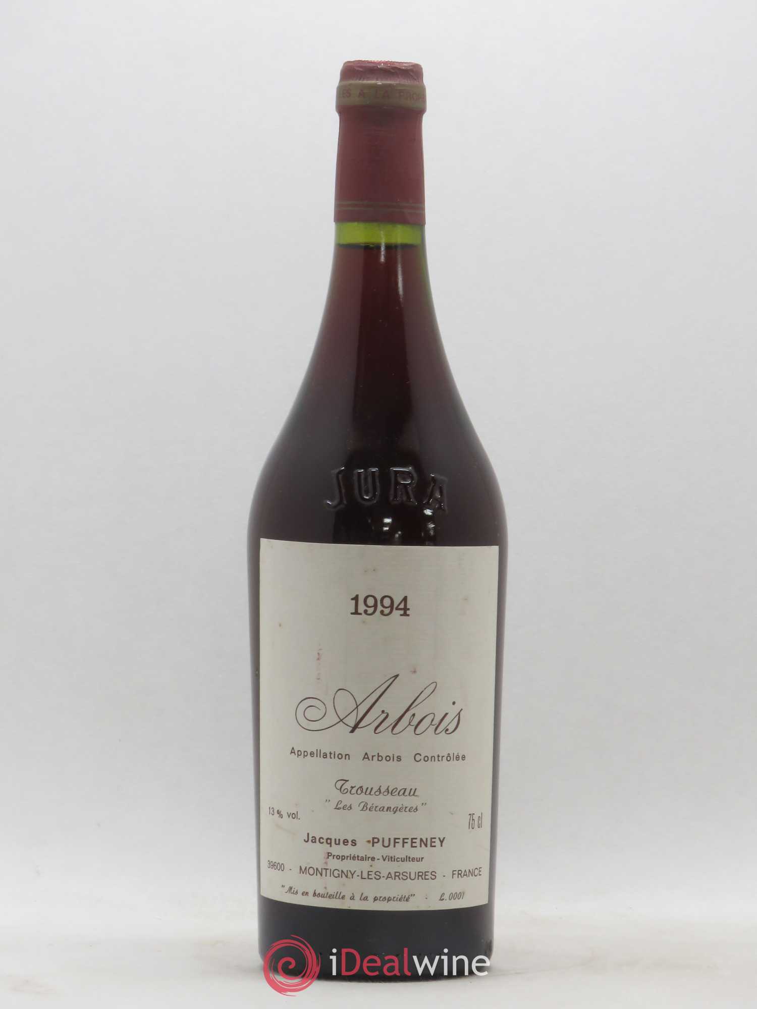 Arbois Trousseau Cuvée Les Bérangères Jacques Puffeney 1994 - Lot de 1 bouteille - 0