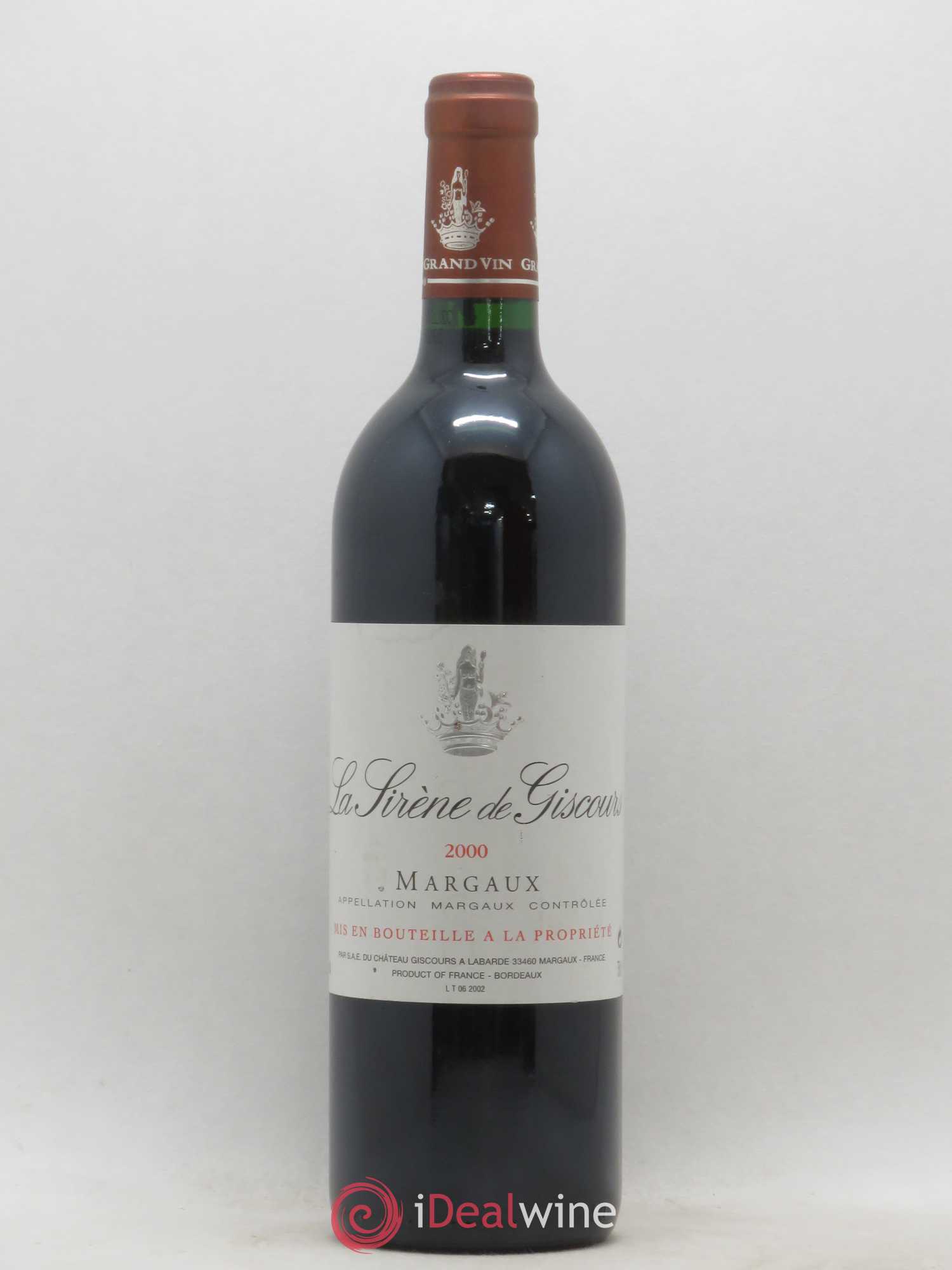 La Sirène de Giscours 2000 - Lot de 1 bouteille - 0