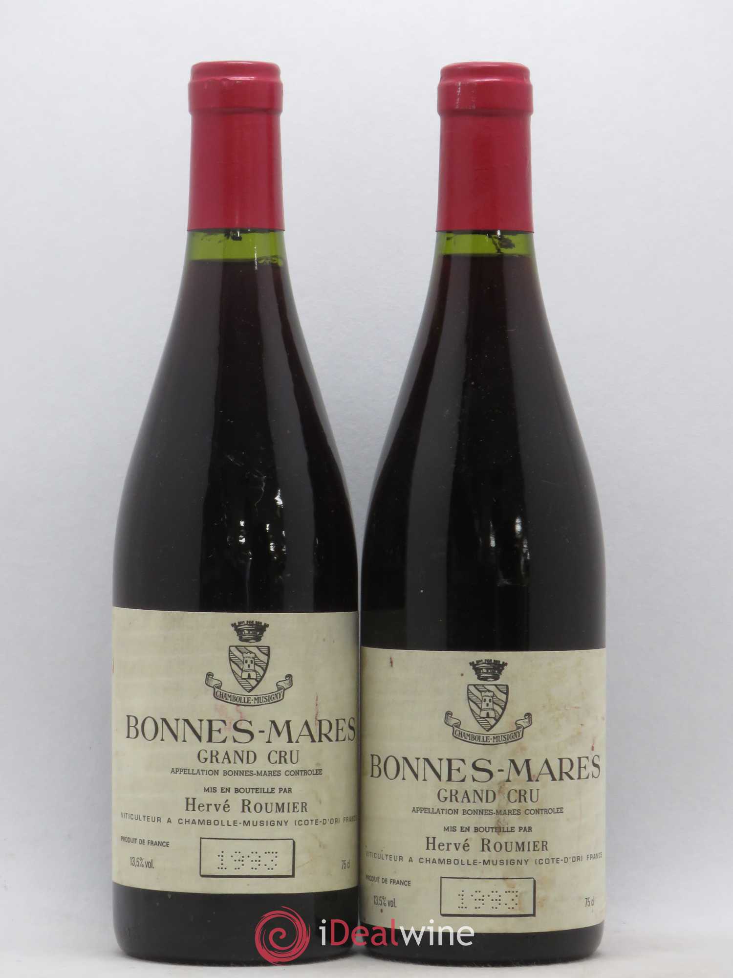 Bonnes-Mares Grand Cru Hervé Roumier 1993 - Lot de 2 bouteilles - 0