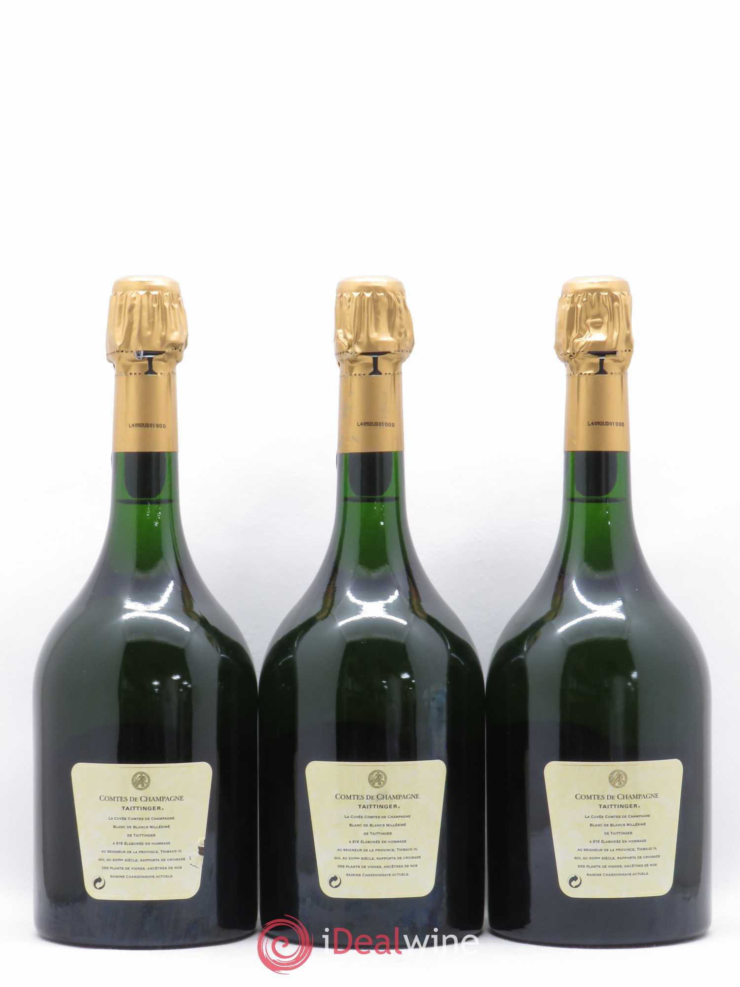 Comtes de Champagne Taittinger 1995 - Lot de 3 bouteilles - 1
