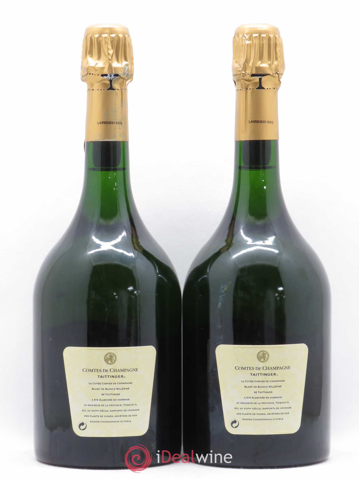 Comtes de Champagne Taittinger 1995 - Lot de 2 bouteilles - 1
