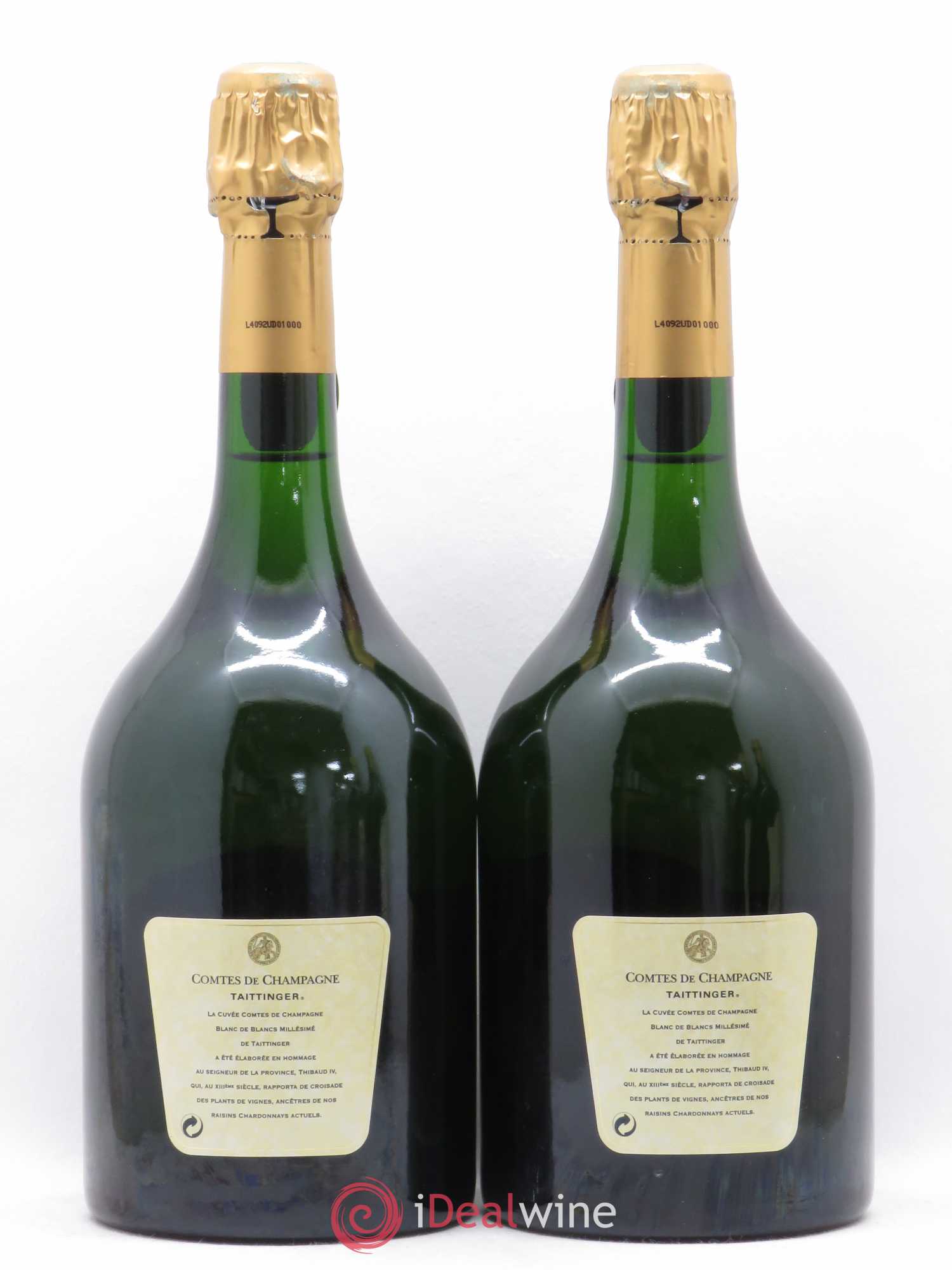 Comtes de Champagne Taittinger 1995 - Lot de 2 bouteilles - 1