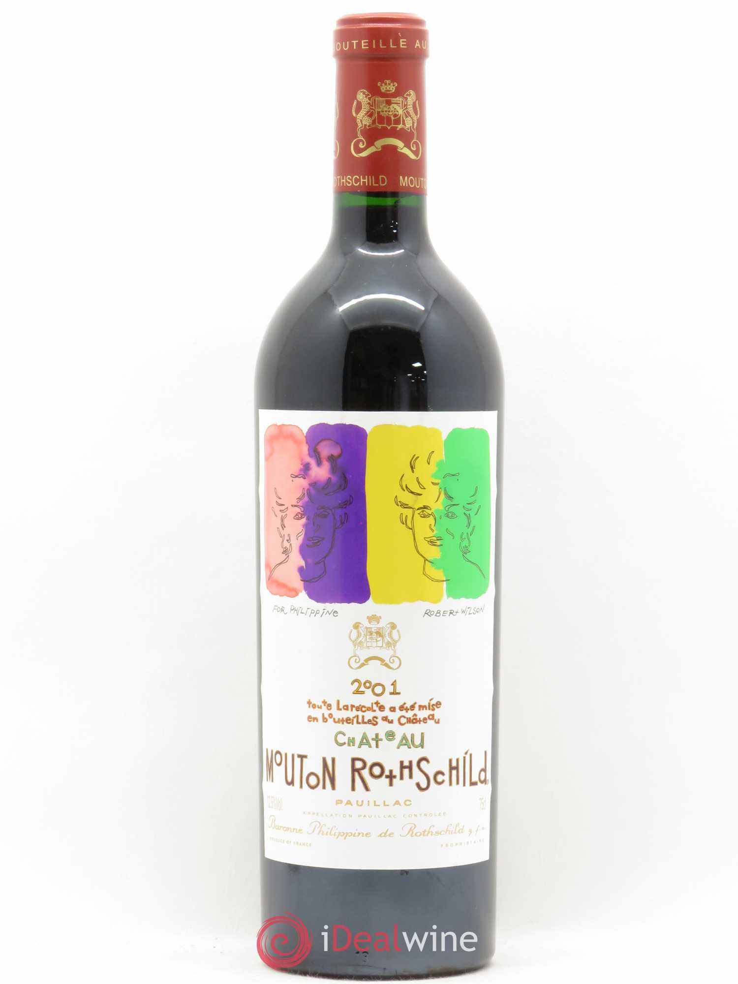 Château Mouton Rothschild 1er Grand Cru Classé 2001 - Lot de 1 bouteille - 0