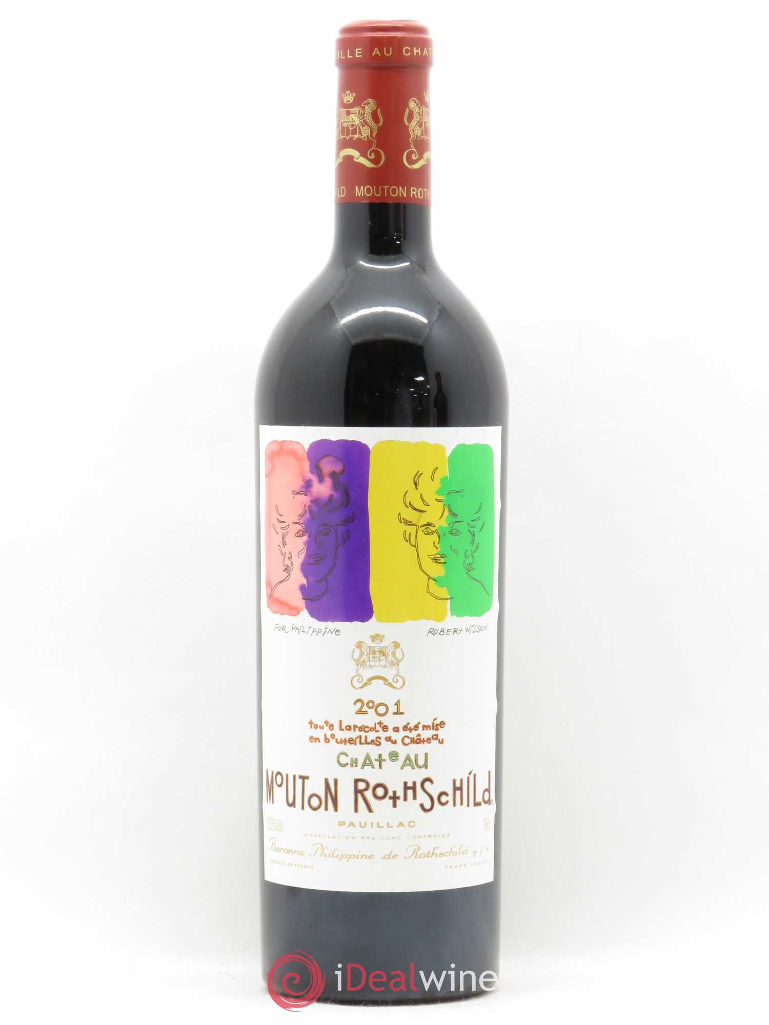 Château Mouton Rothschild 1er Grand Cru Classé 2001 - Lot de 1 bouteille - 0