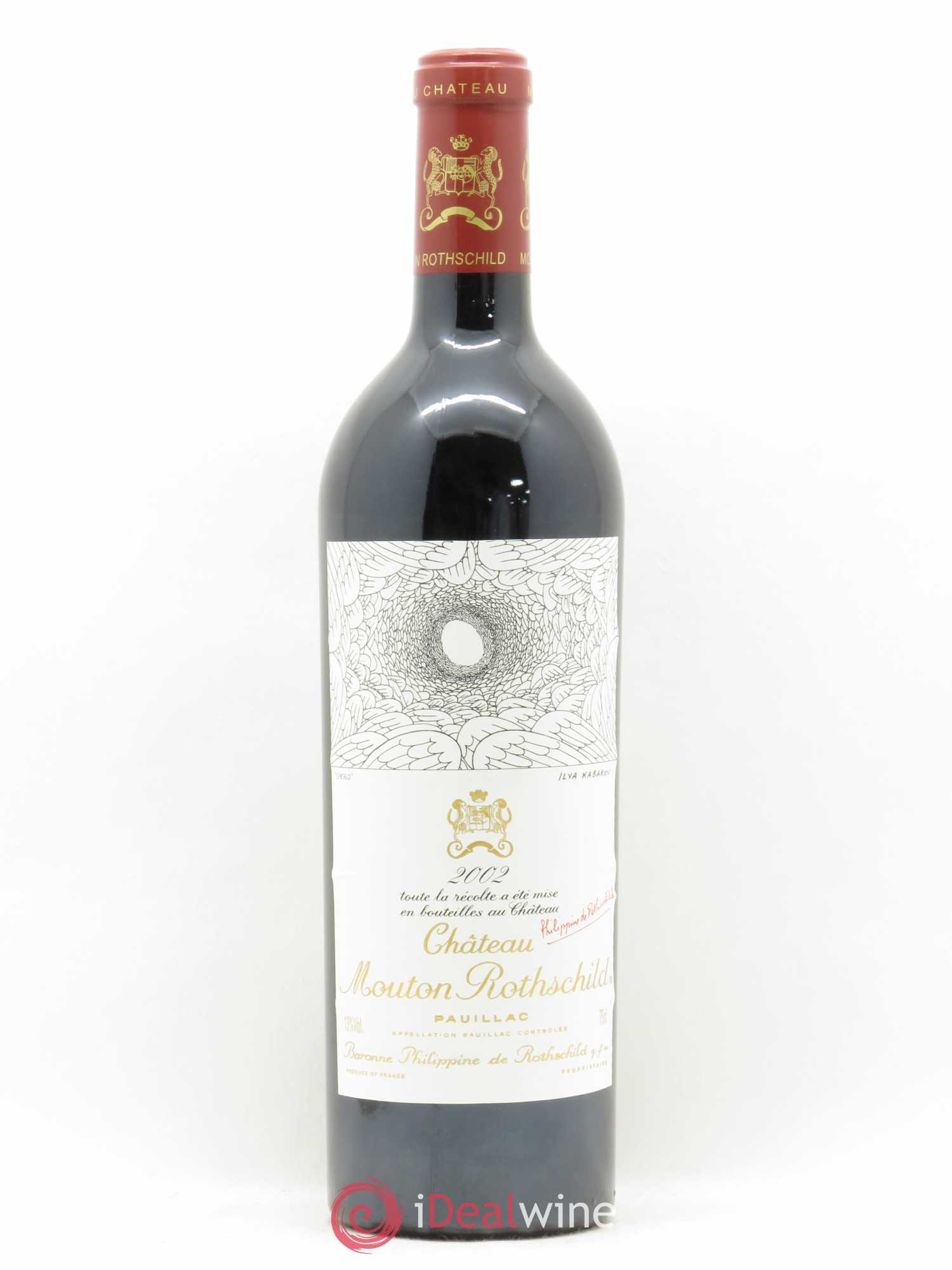 Château Mouton Rothschild 1er Grand Cru Classé 2002 - Lot de 1 bouteille - 0