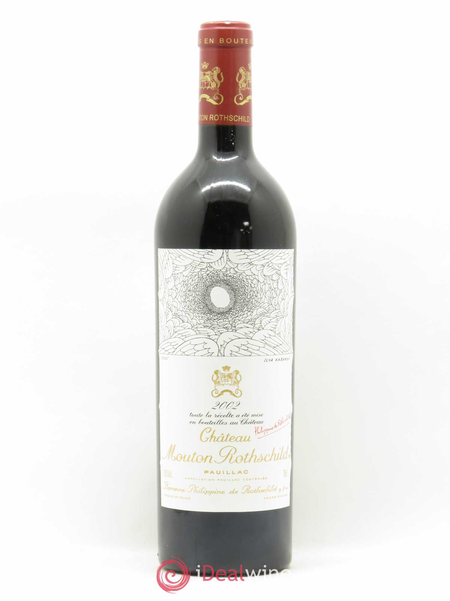 Château Mouton Rothschild 1er Grand Cru Classé 2002 - Lot de 1 bouteille - 0