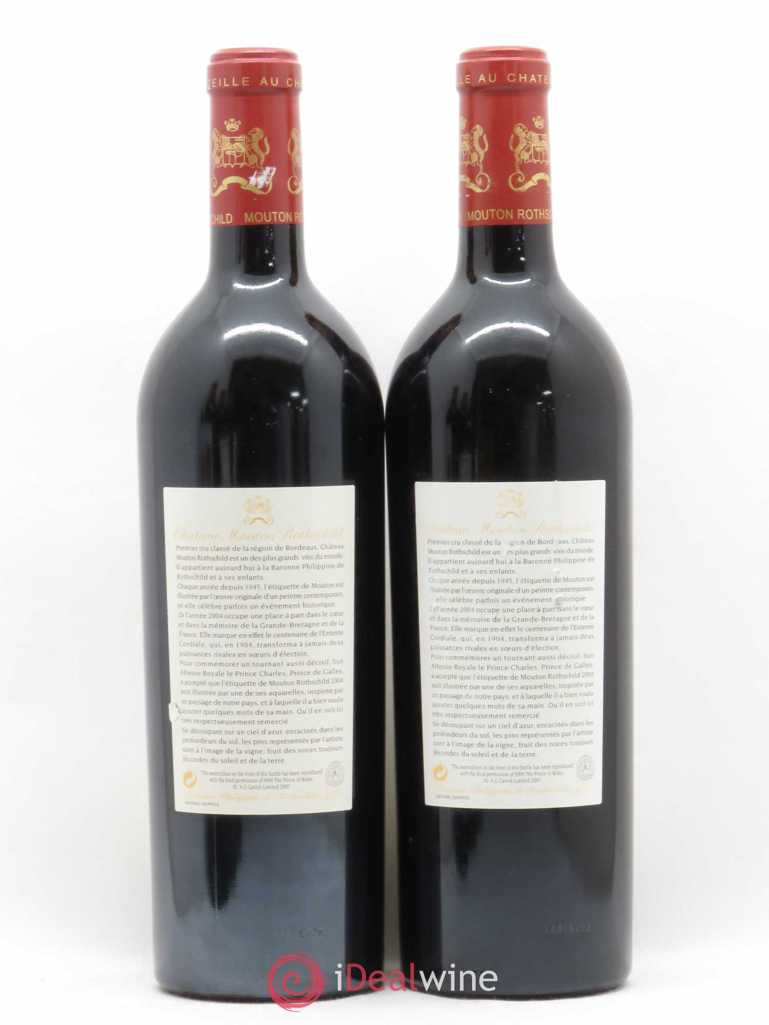 Château Mouton Rothschild 1er Grand Cru Classé 2004 - Lot de 2 bouteilles - 1