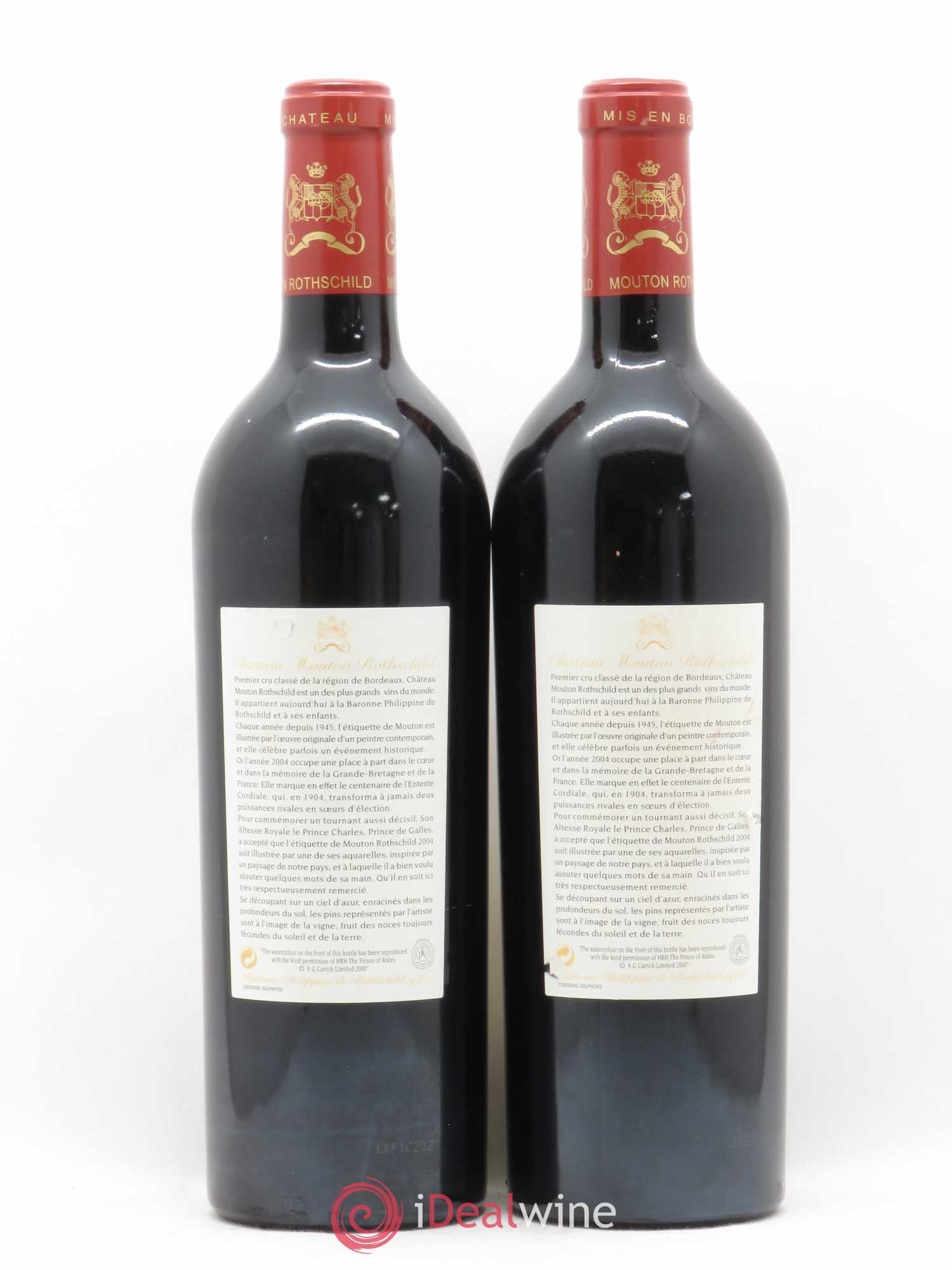 Château Mouton Rothschild 1er Grand Cru Classé 2004 - Lot de 2 bouteilles - 1