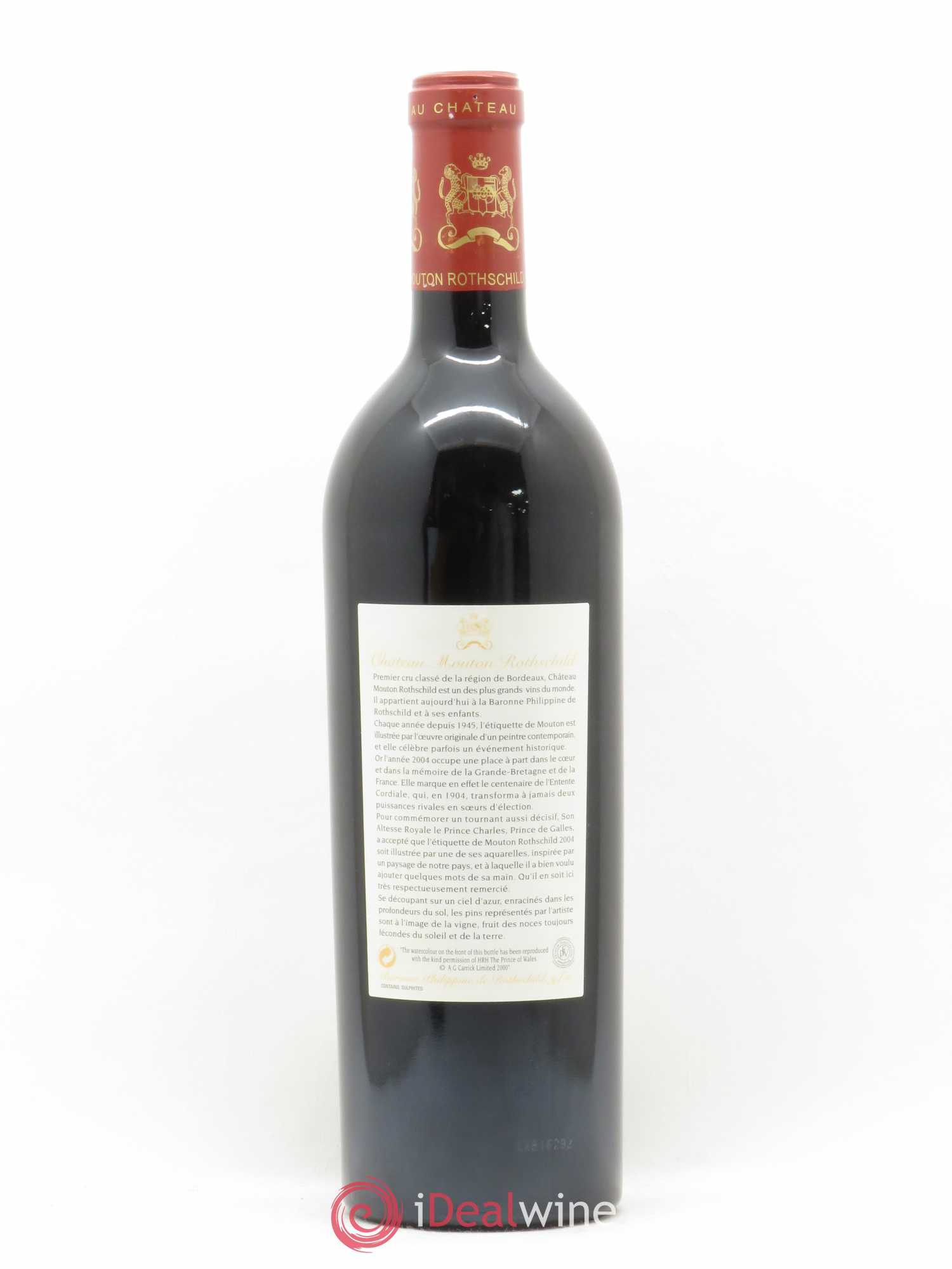 Château Mouton Rothschild 1er Grand Cru Classé 2004 - Lot de 1 bouteille - 1