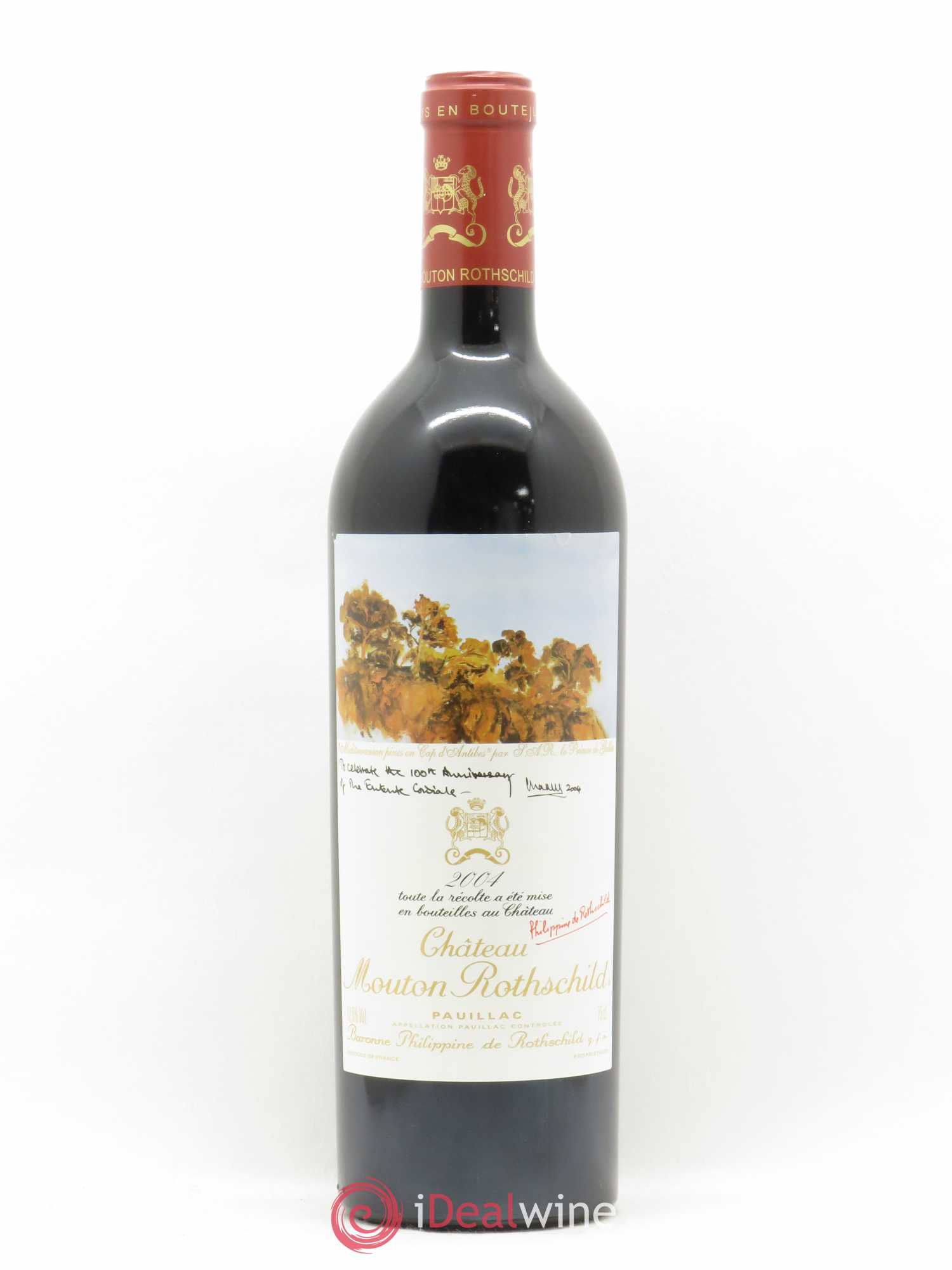 Château Mouton Rothschild 1er Grand Cru Classé 2004 - Lot de 1 bouteille - 0