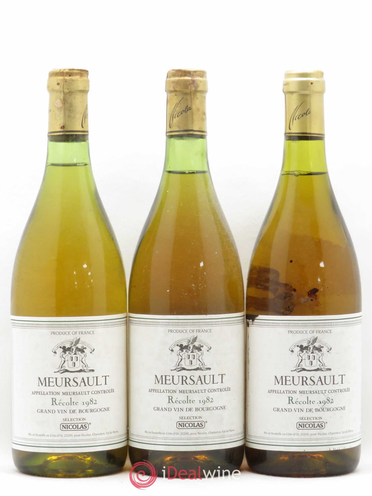 Meursault Sélection Nicolas 1982 - Posten von 3 Flaschen - 0