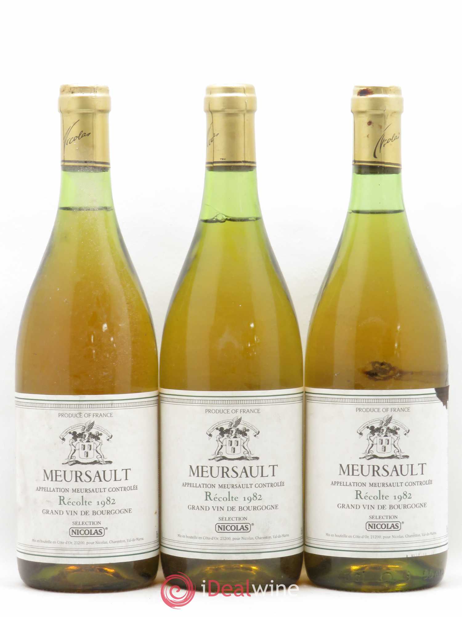 Meursault Sélection Nicolas 1982 - Posten von 3 Flaschen - 0